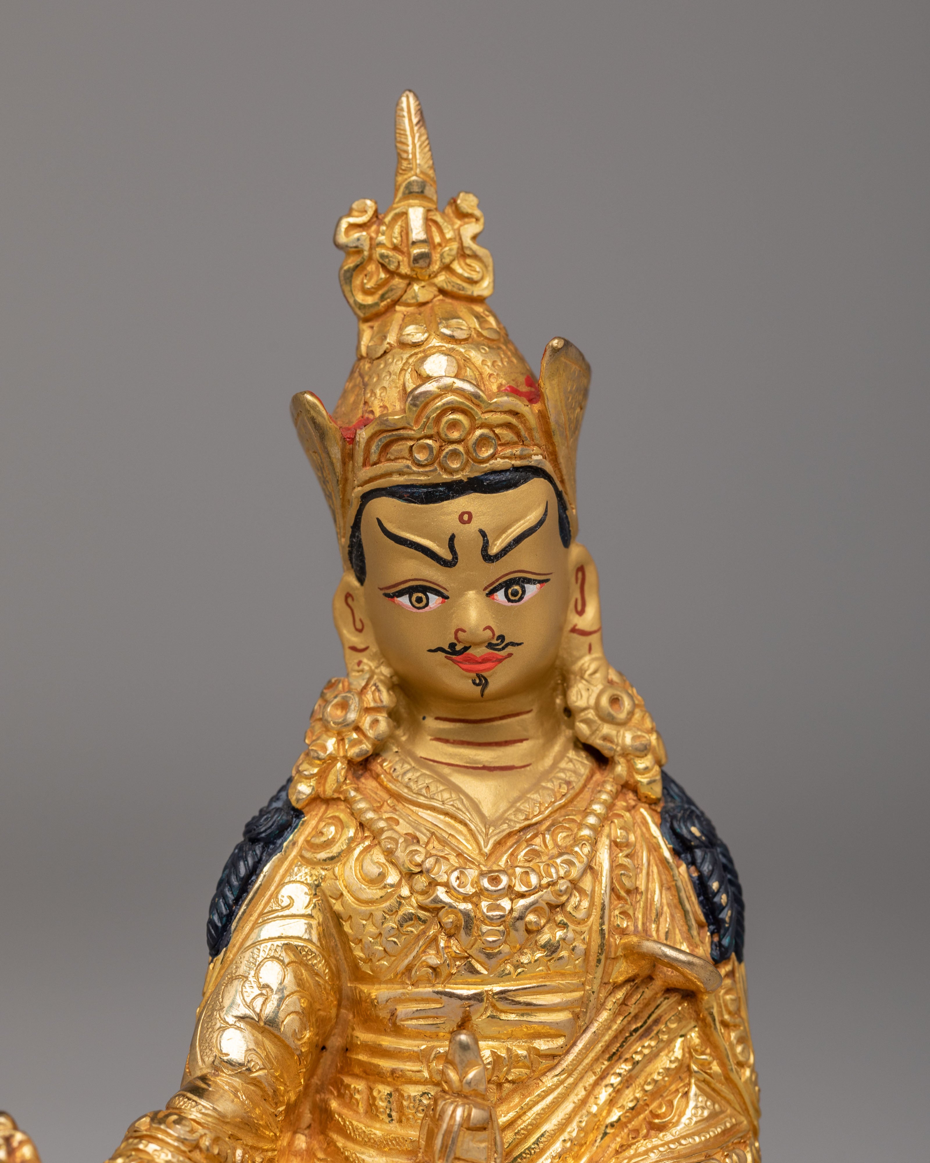 Handmade Altar Guru Rinpoche Statue | Tibetan Padmasambhava Art