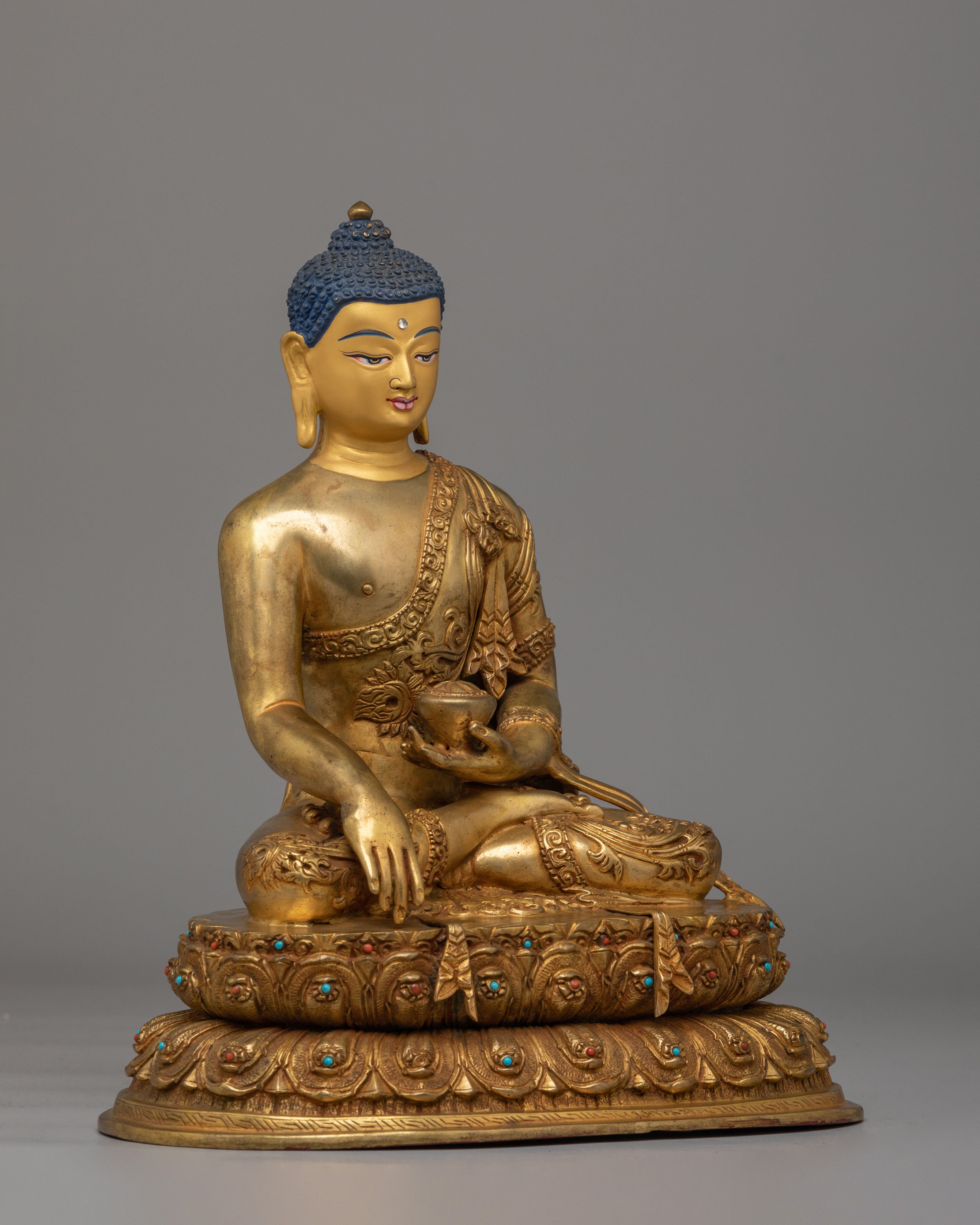 Sacred Ritual Shakyamuni Buddha Statue | Tibetan Enlightenment Figurine