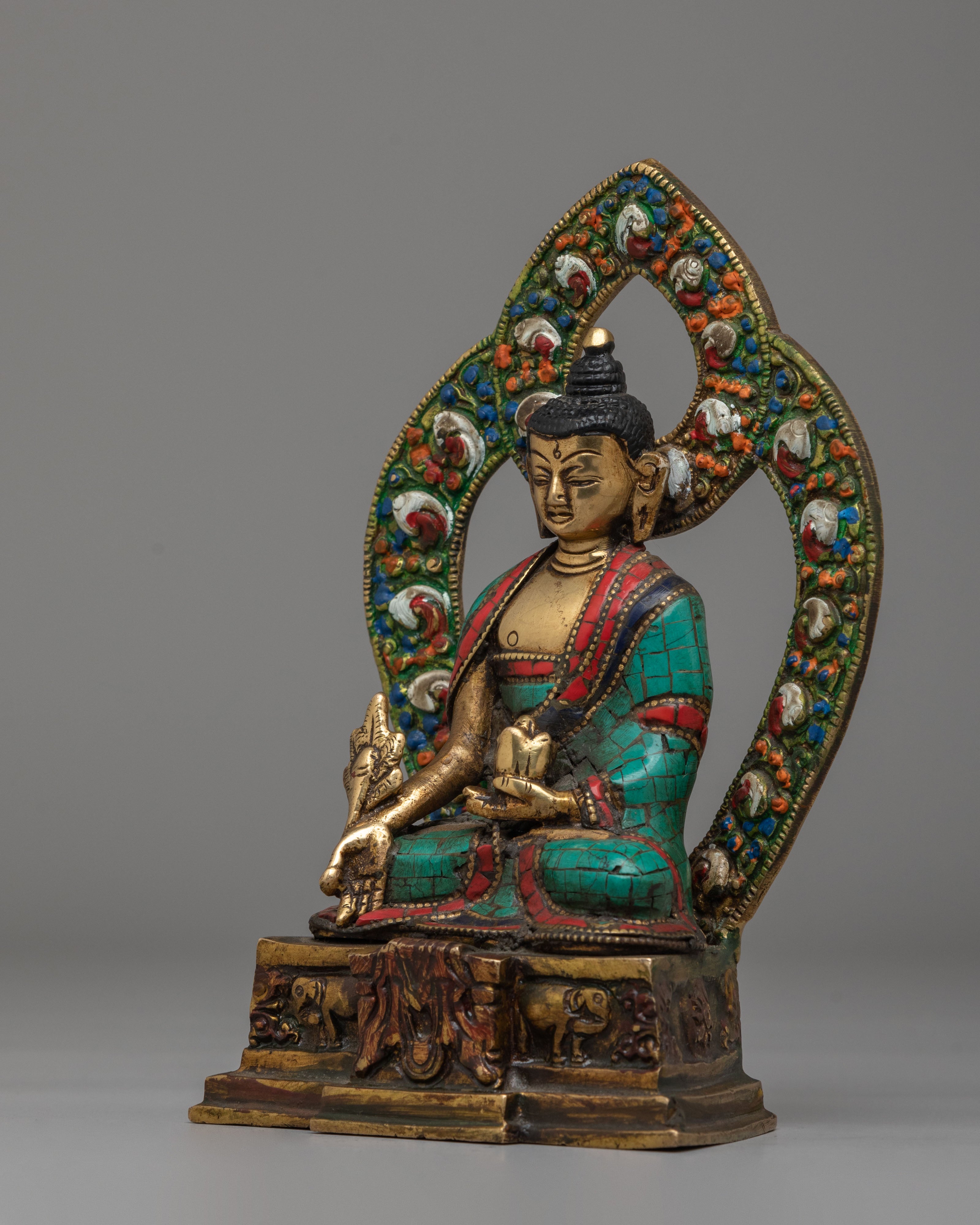 Handmade Medicine Buddha Tibetan Statue | Spiritual Decor