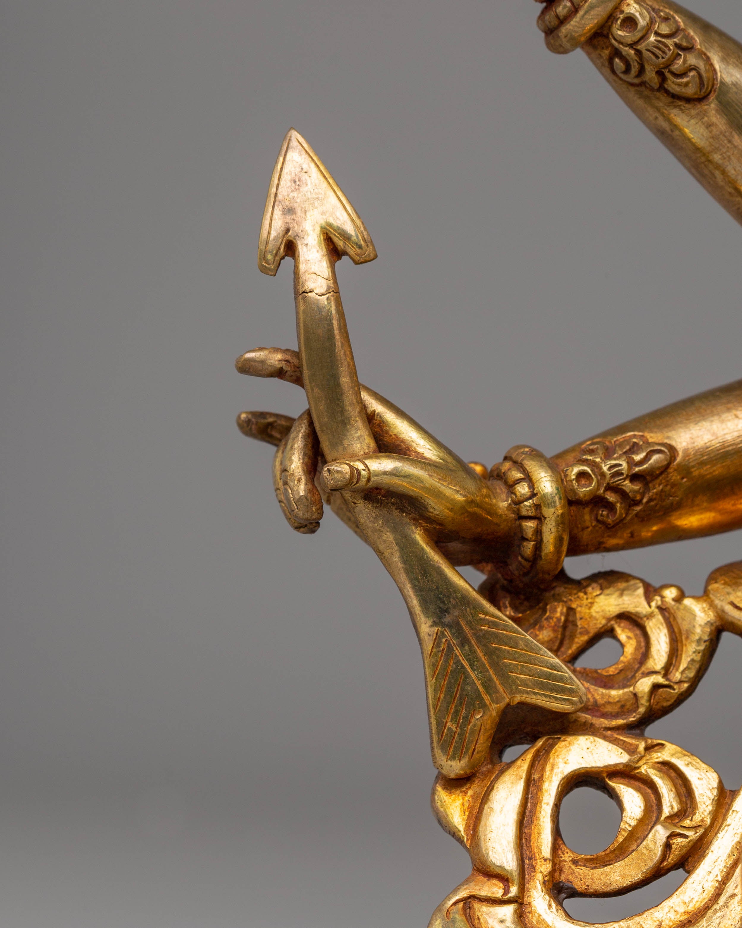 Handmade Golden Namgyalma Statue | Dakini of Longevity