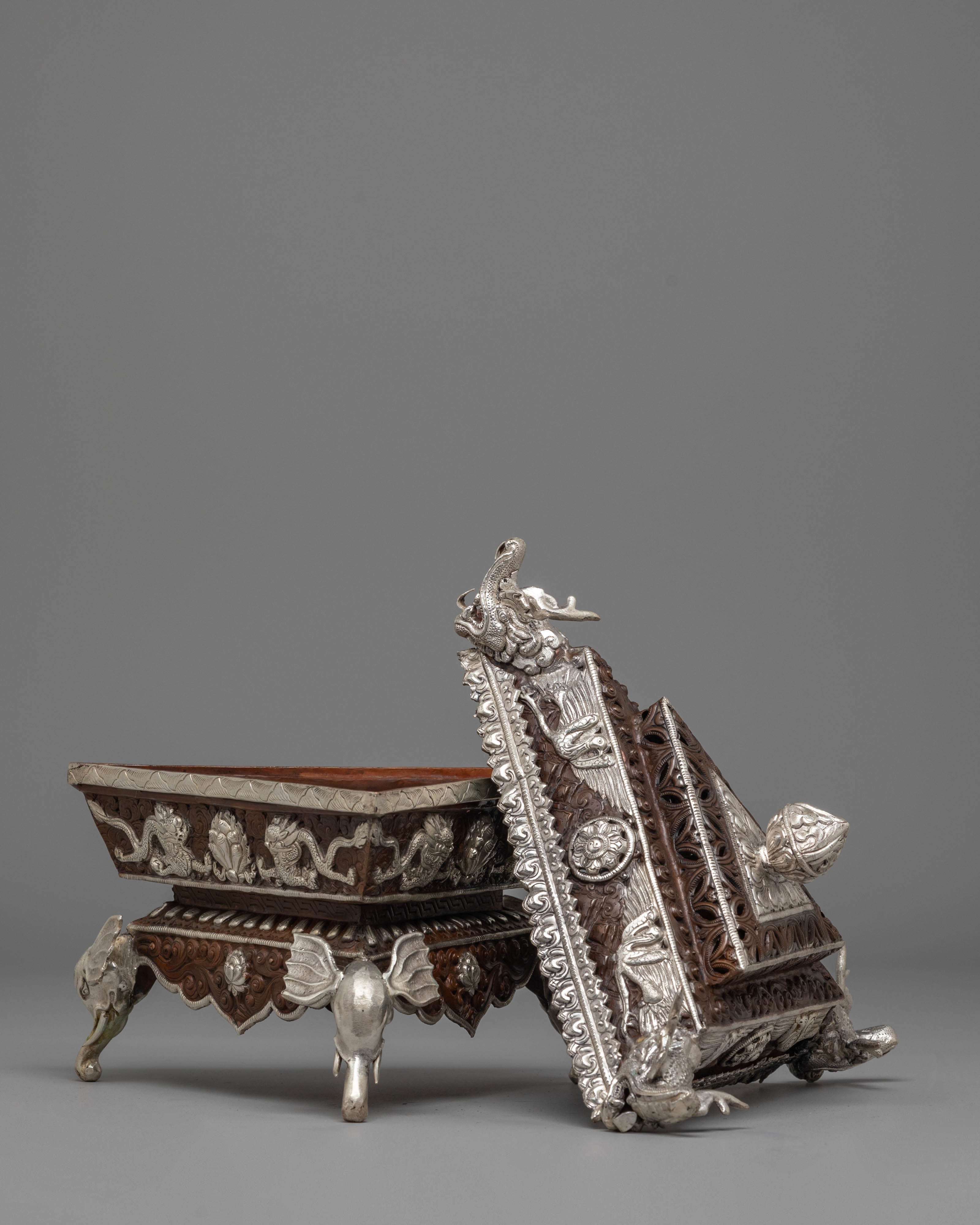 Decorative Silver Plated Incense Burner | Handcrafted Copper Incense Holder