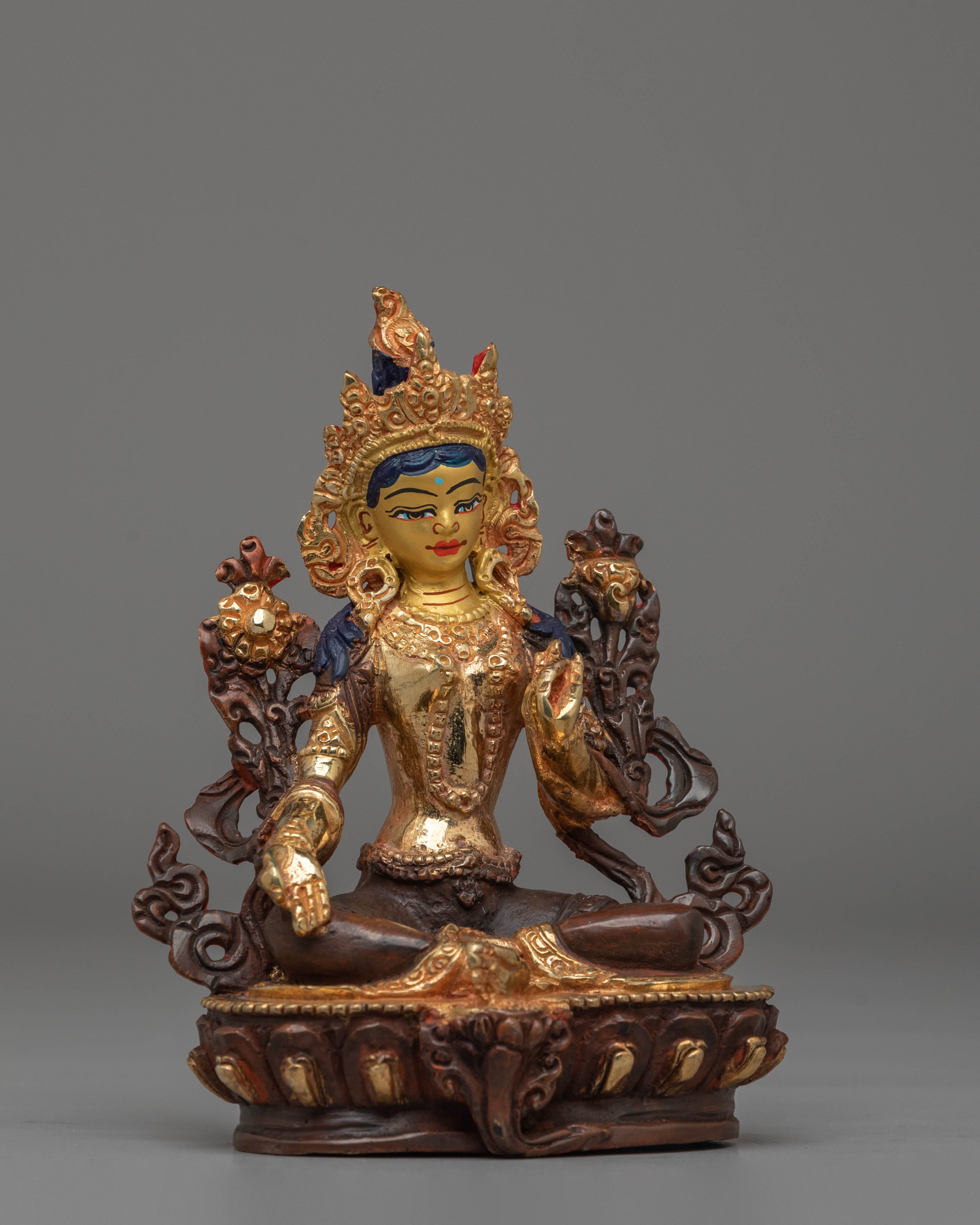 Mother Shyama Tara Statue for Protection | Handcrafted Tibetan Art