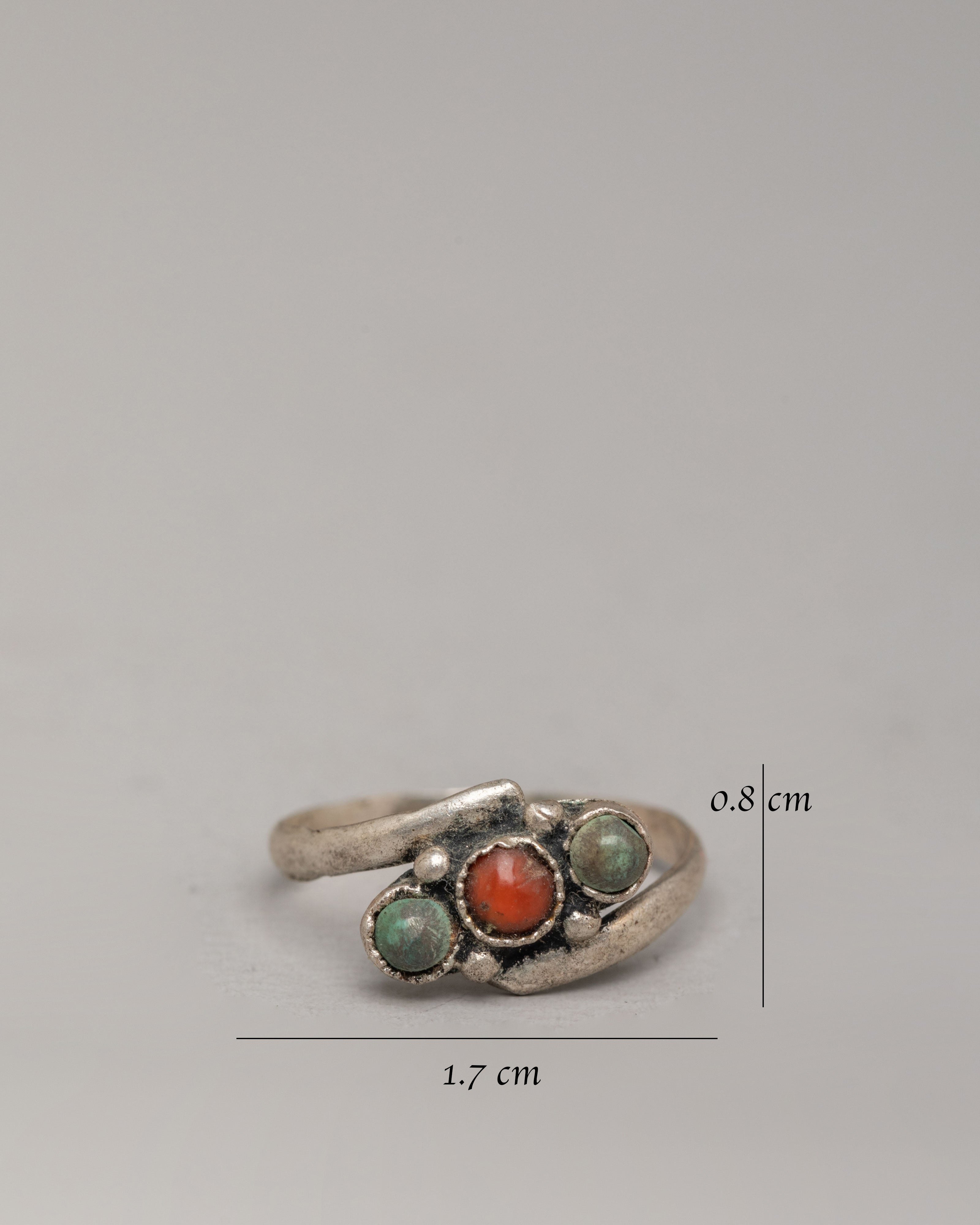 Handmade Ring | Silver Ring with Small Zircon Stones