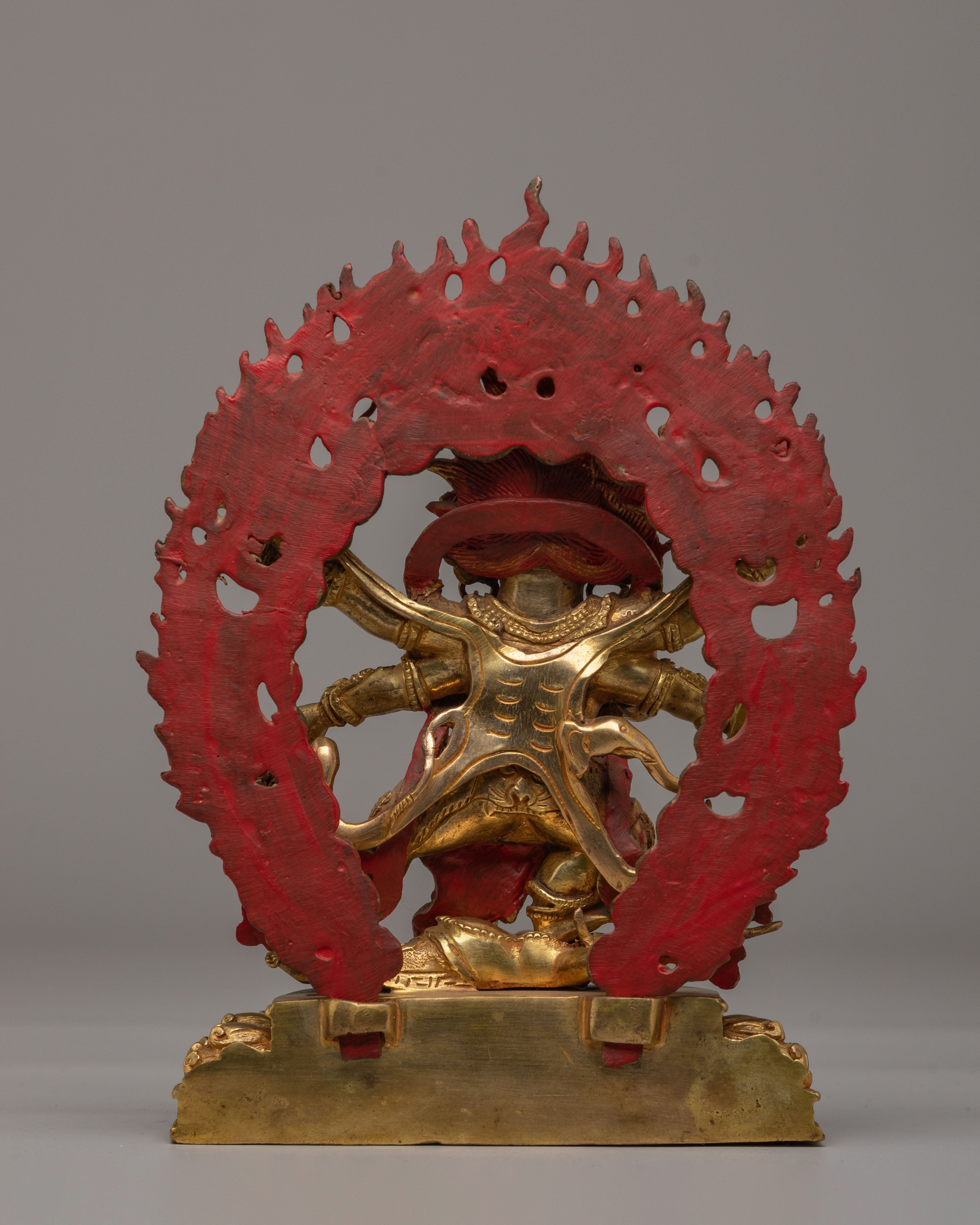Handcrafted Six-Armed Mahakala Statue | Tibetan Protector Deity