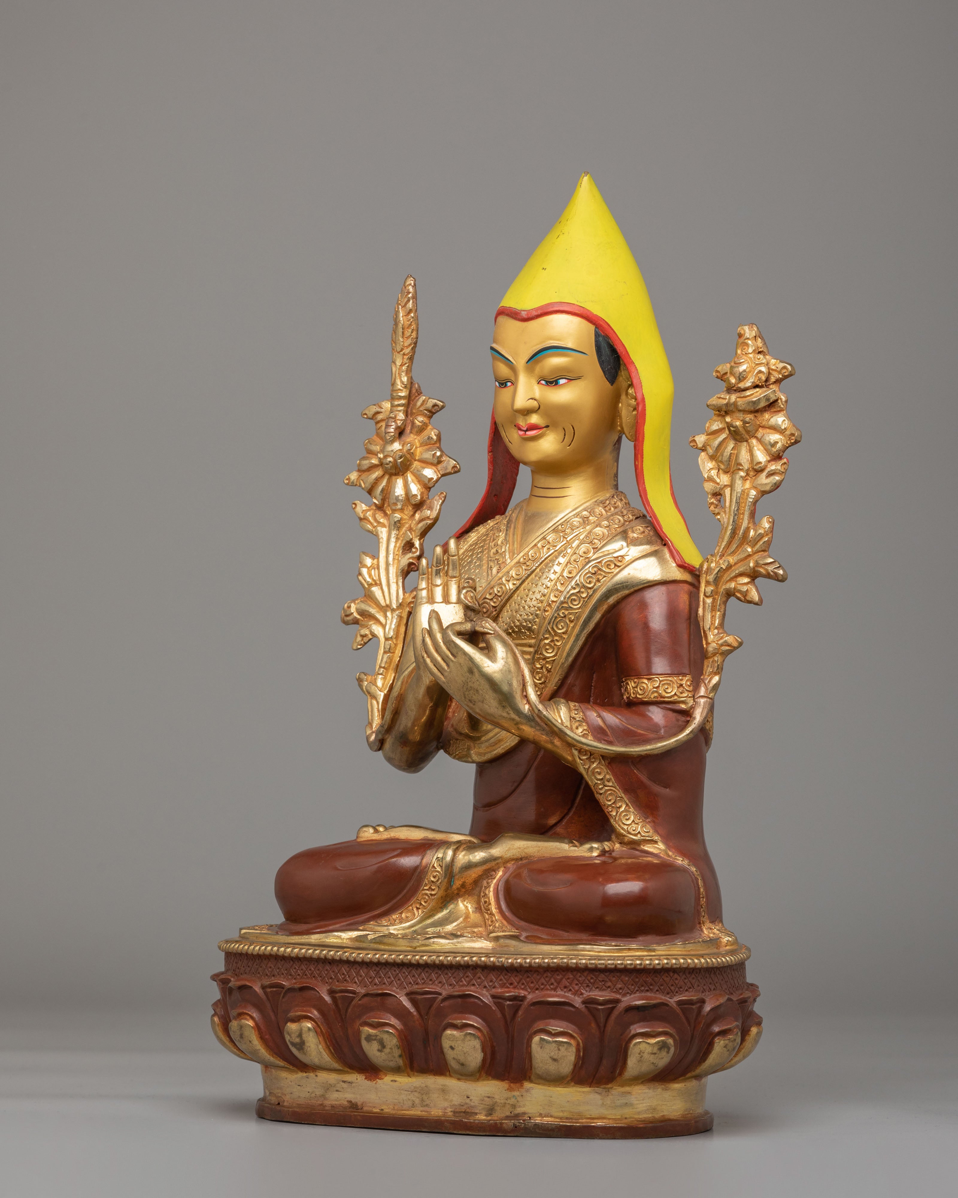 Sacred Tsongkhapa Set Statue | Spiritual Practice and Devotion