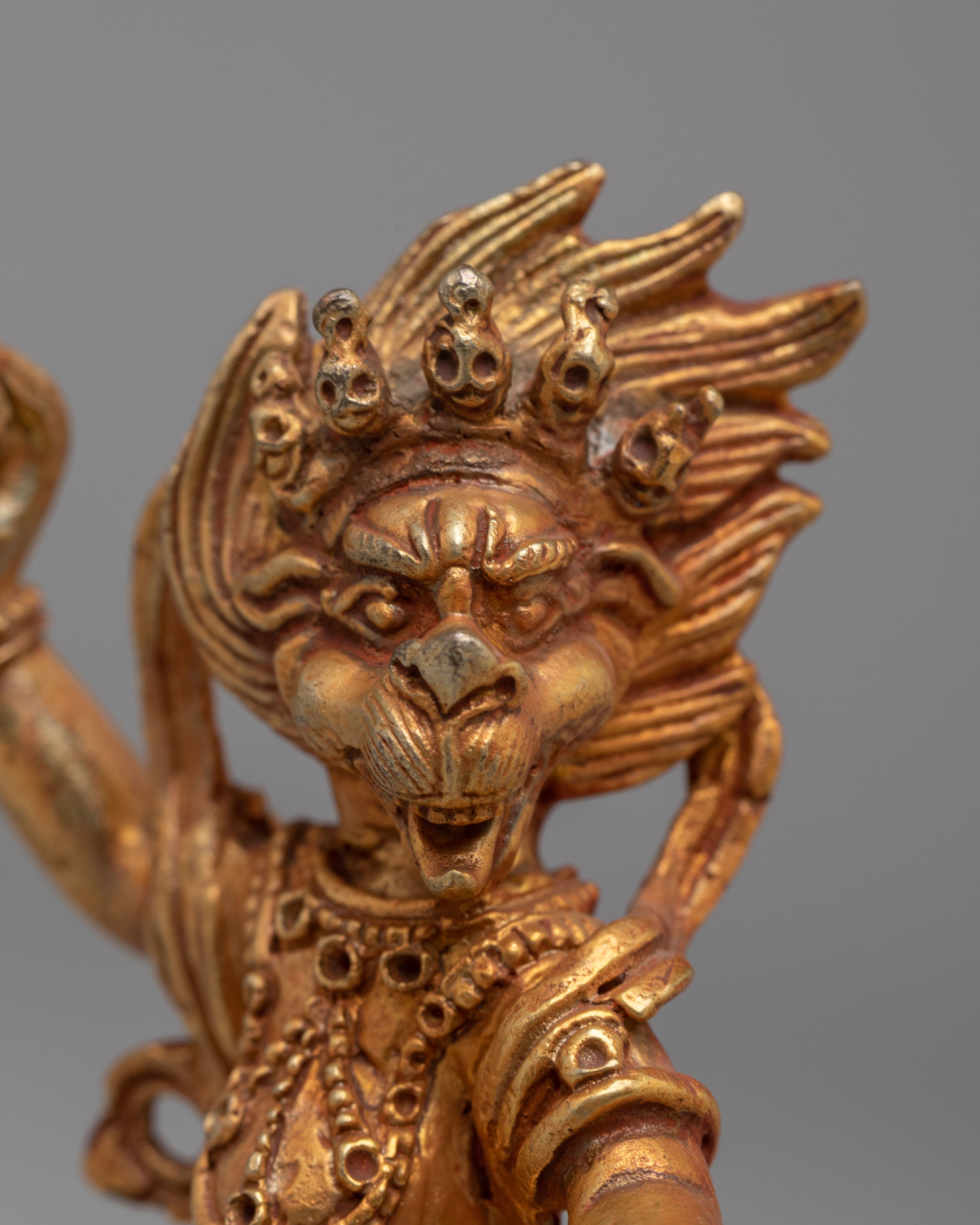 Chandra Surya Simha Jogini Statue | Handcrafted Spiritual Sculpture