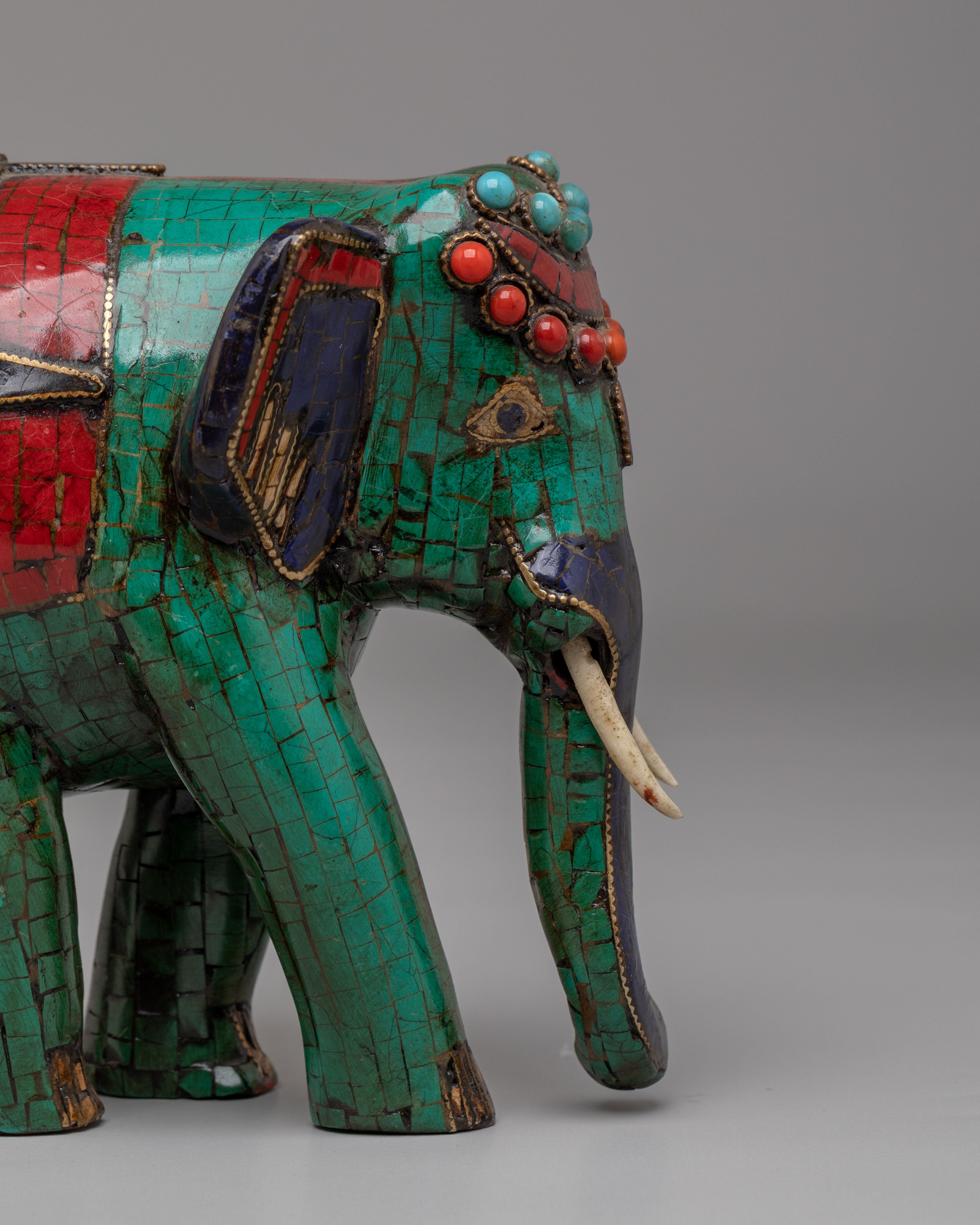 Tibetan Elephant for Decor | Sacred Art Piece for Meditation