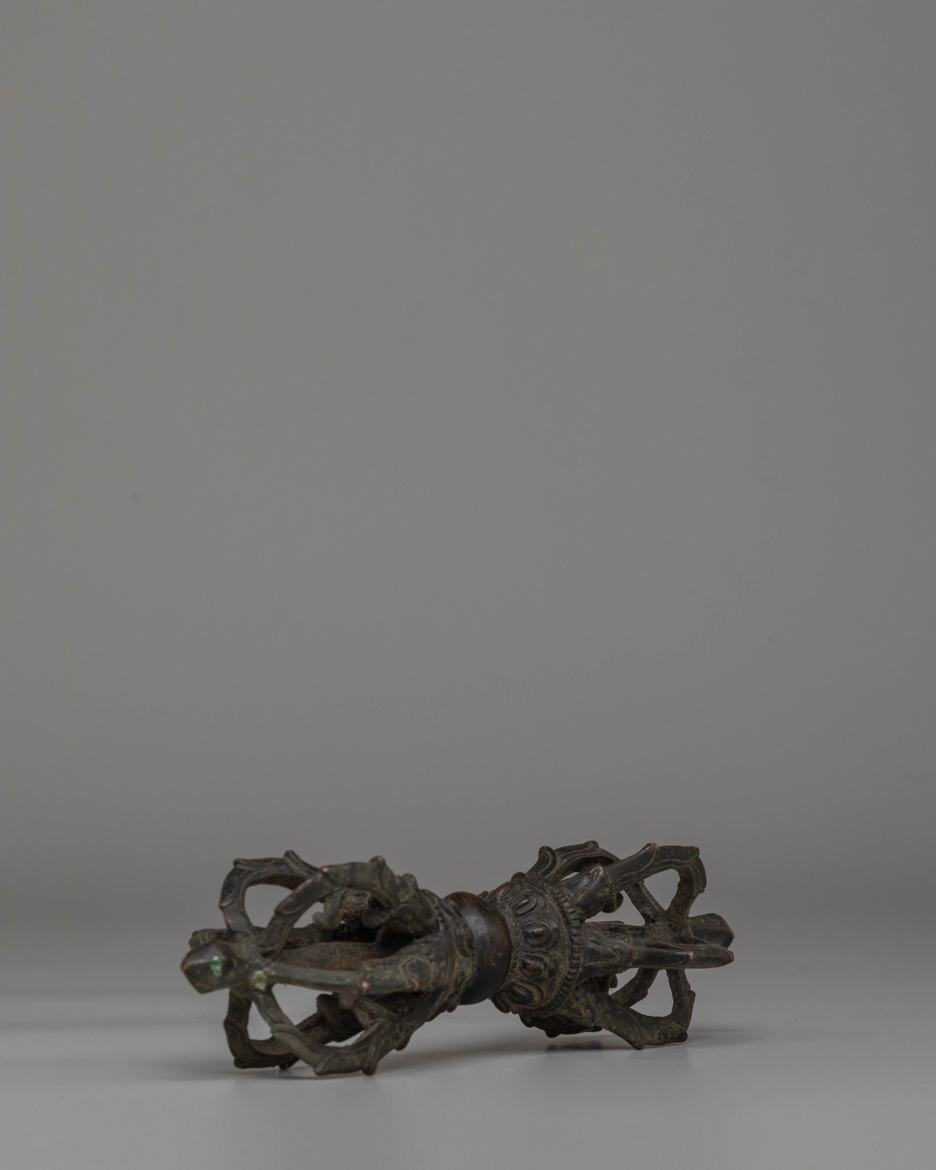 Tibetan Buddhist Vajra Dorje | Handcrafted Iron Vajra for Spiritual Protection and Meditation