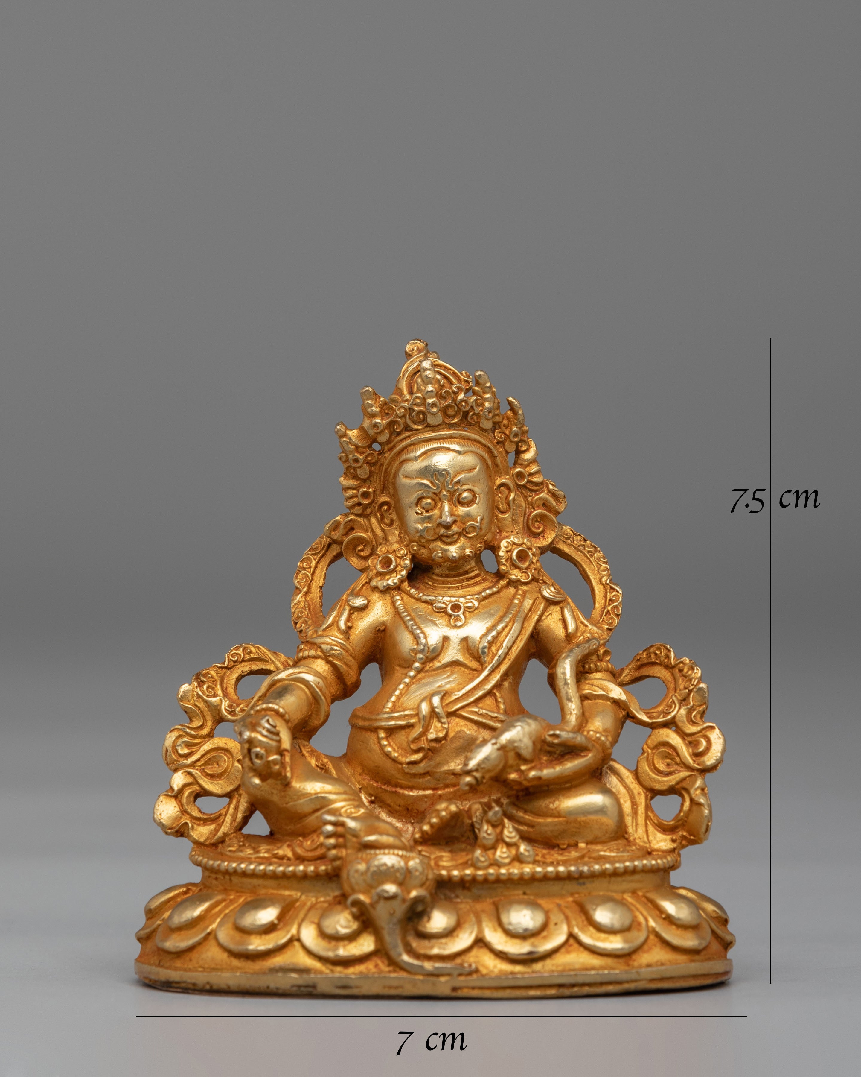 Sacred Dzambhala Wealth Deity Statue | Tibetan Buddhist Figurine