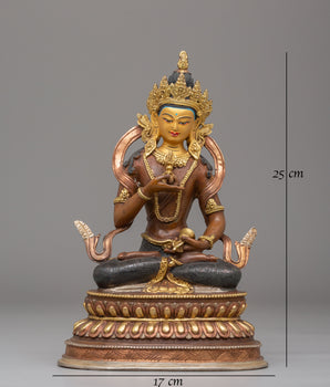 Vajrasattva Copper Handmade Sculpture | Tibetan Buddha Statue
