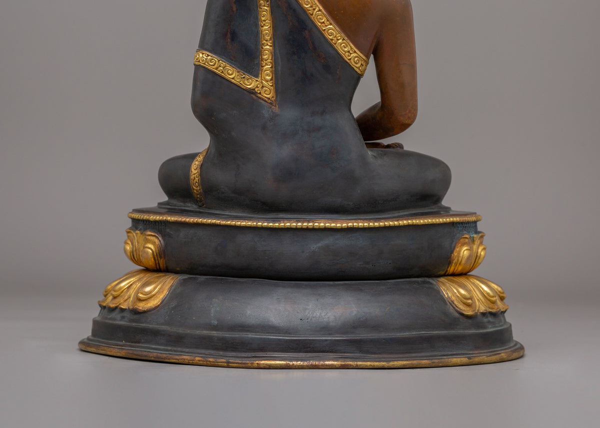 Long Life Amitabha Buddha Statue | 24K Gold Plated Copper Sculpture