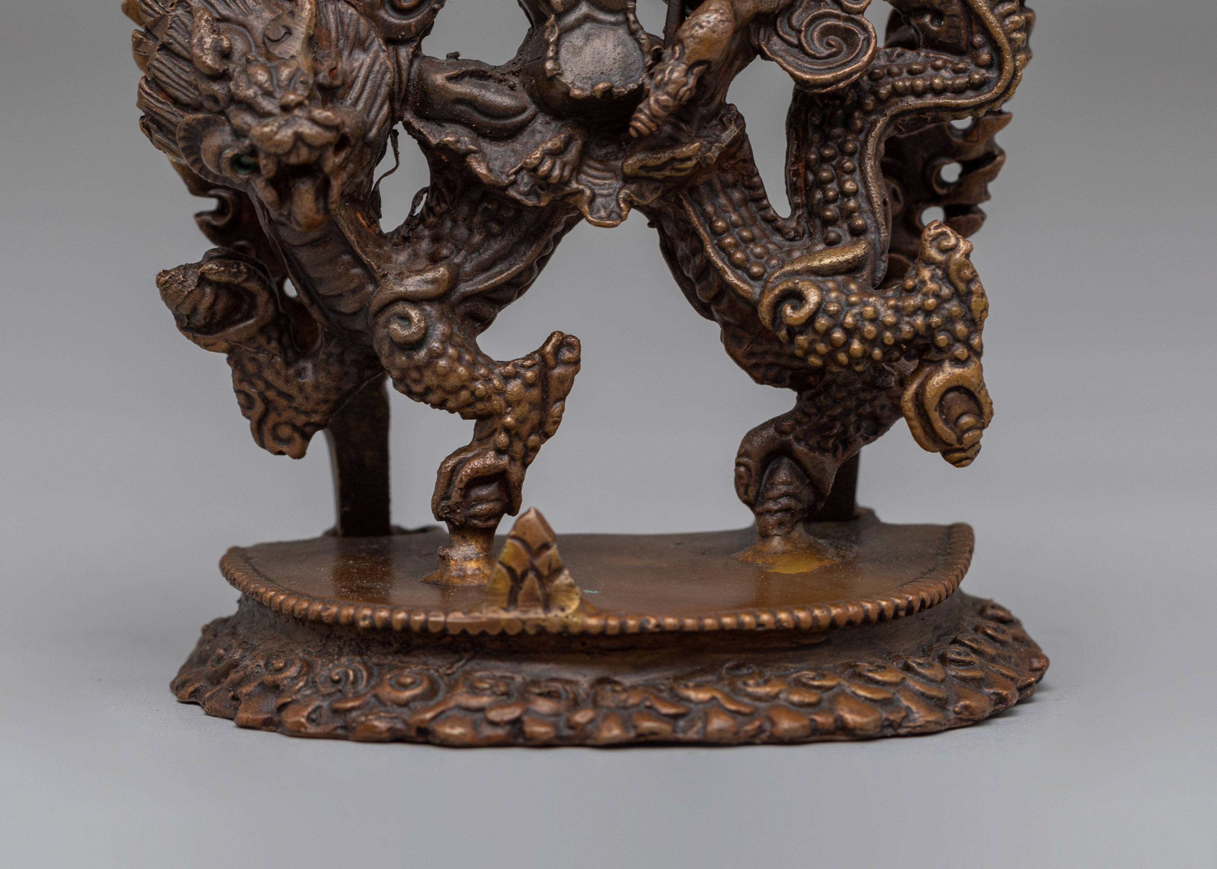 Machine Made White Dzambhala statue | Traditional Tibetan Artwork