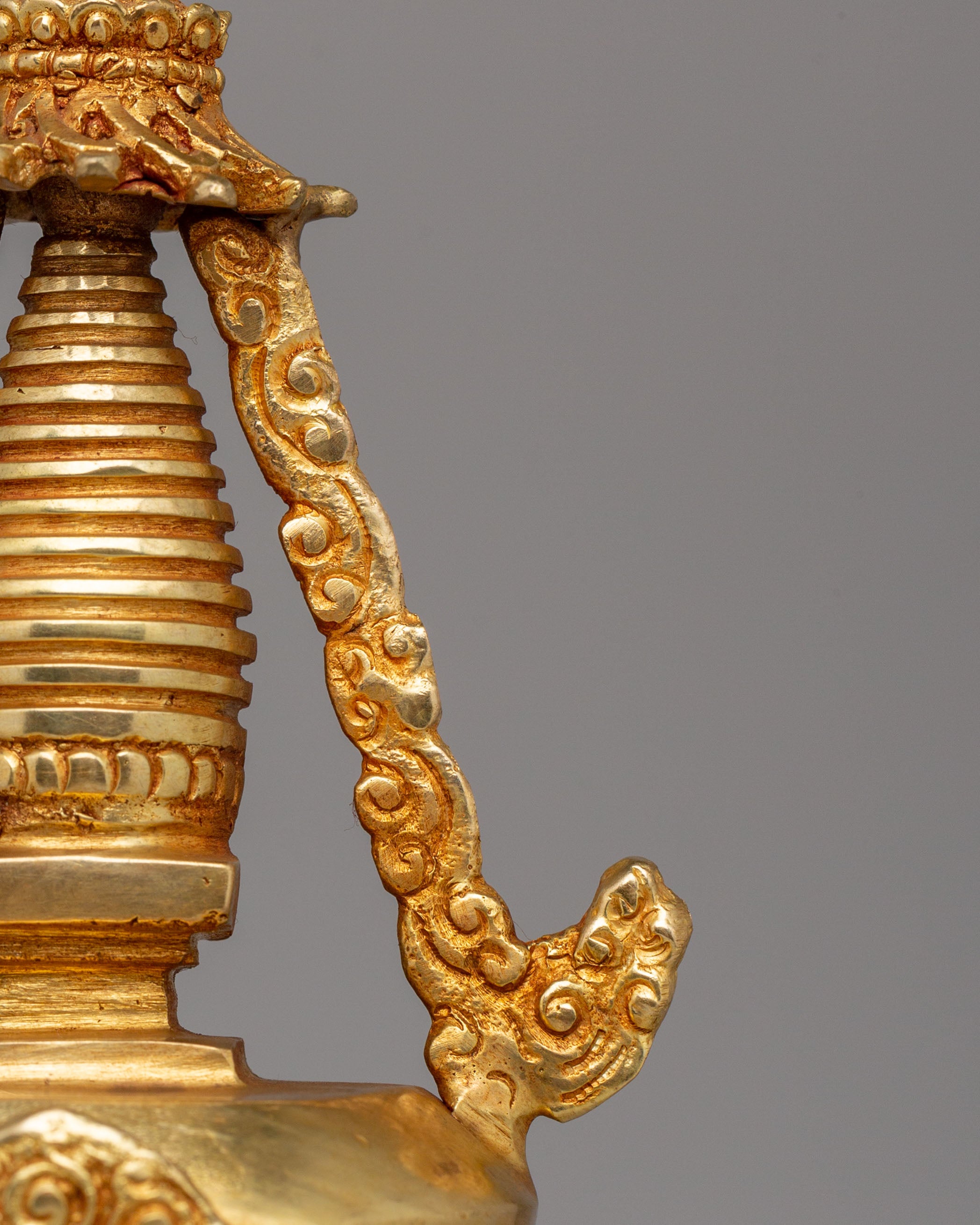 Handmade Lotus Blossom Stupa | Sacred Meditation Sculpture