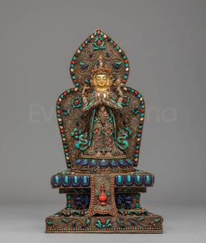 Divine Bodhisattva Standing Chenrezig Statue