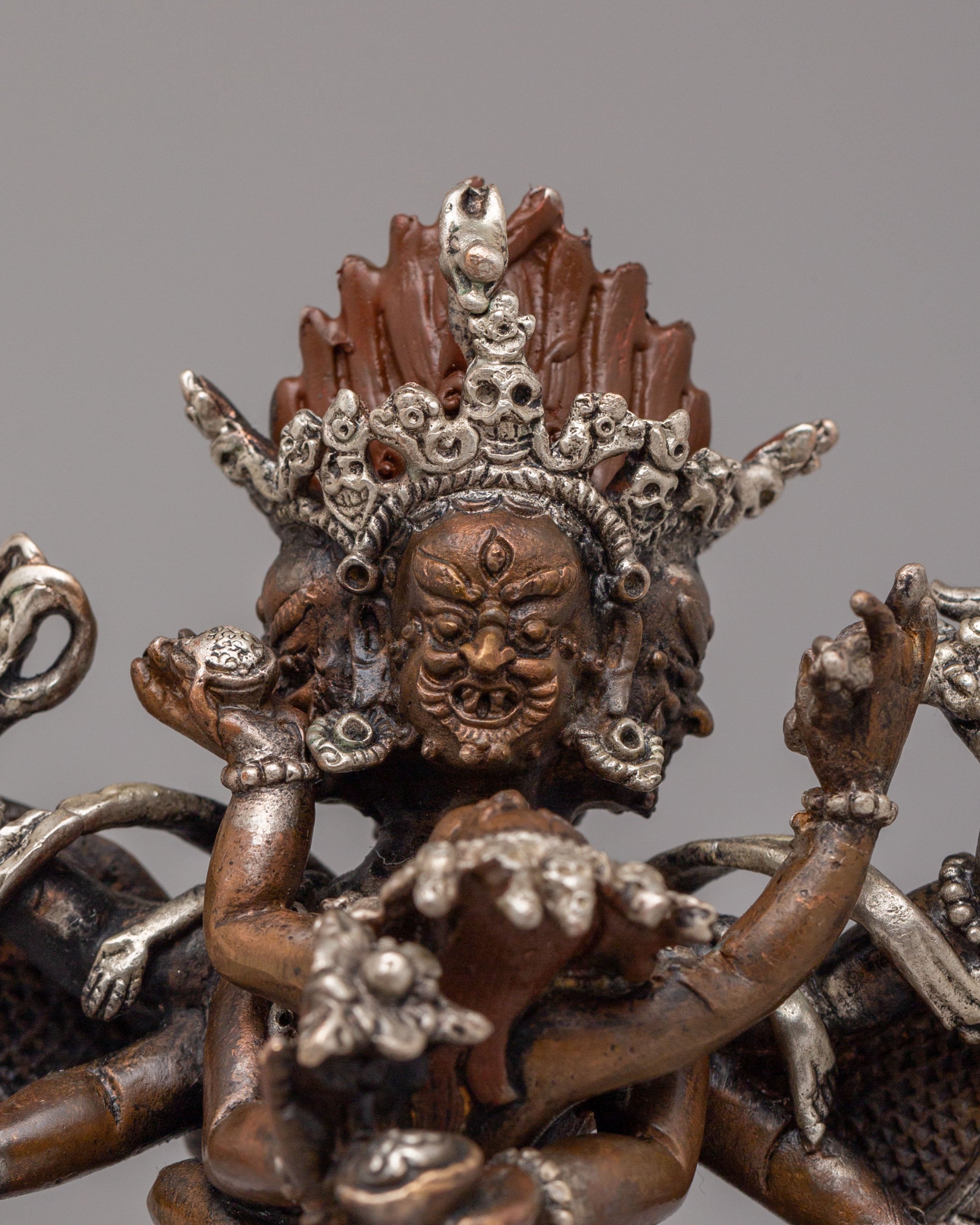 Machine Made Hayagriva with Consort Statue | Wrathful Deity Sculpture