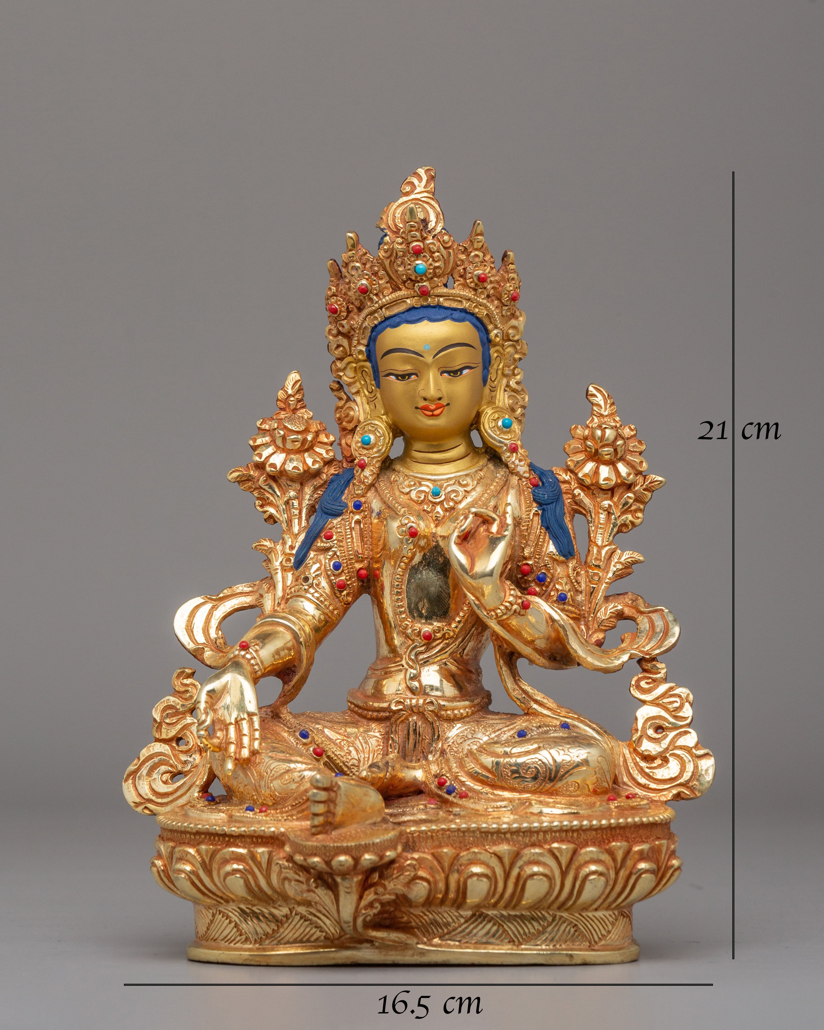 Himalayan Compassion Green Tara Statue | Divine Feminine Wisdom Art