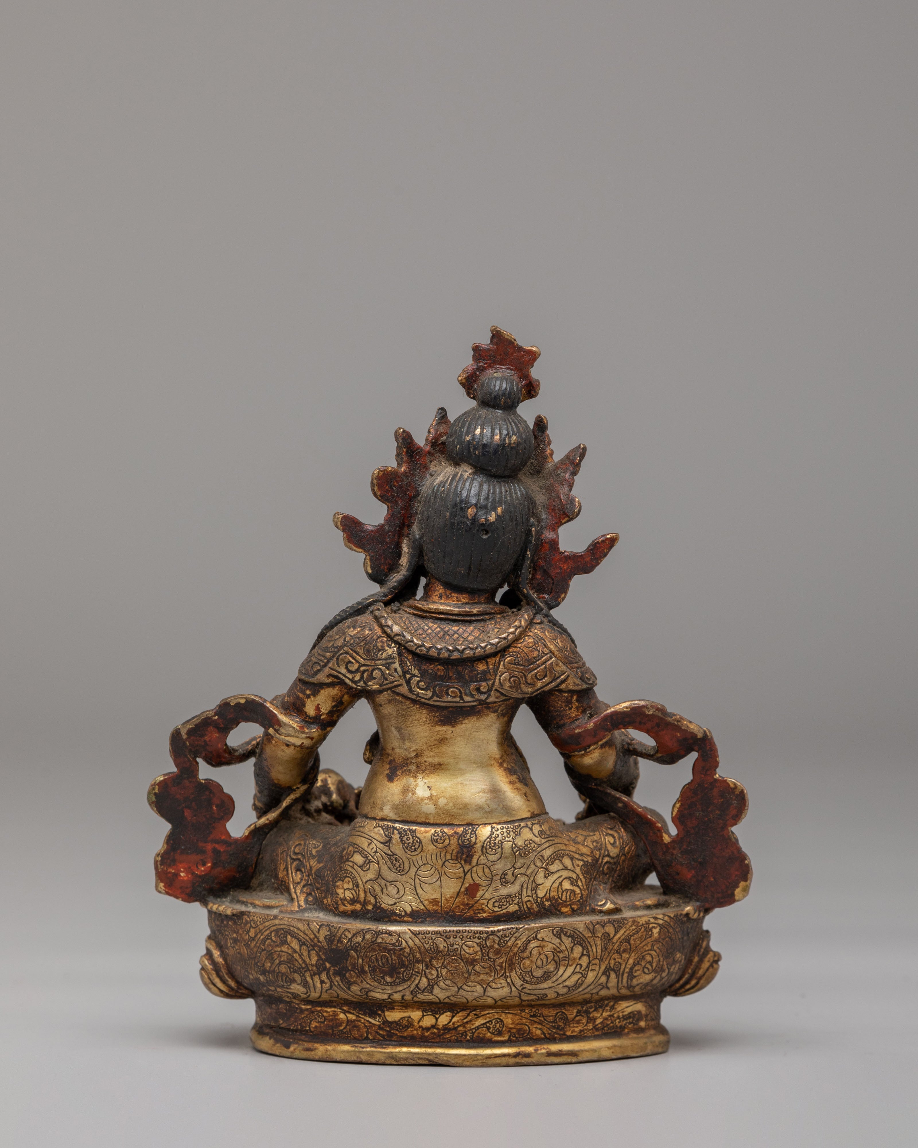Spiritual Wealth Dzambhala Sculpture | Handcrafted Tibetan Deity Figurine