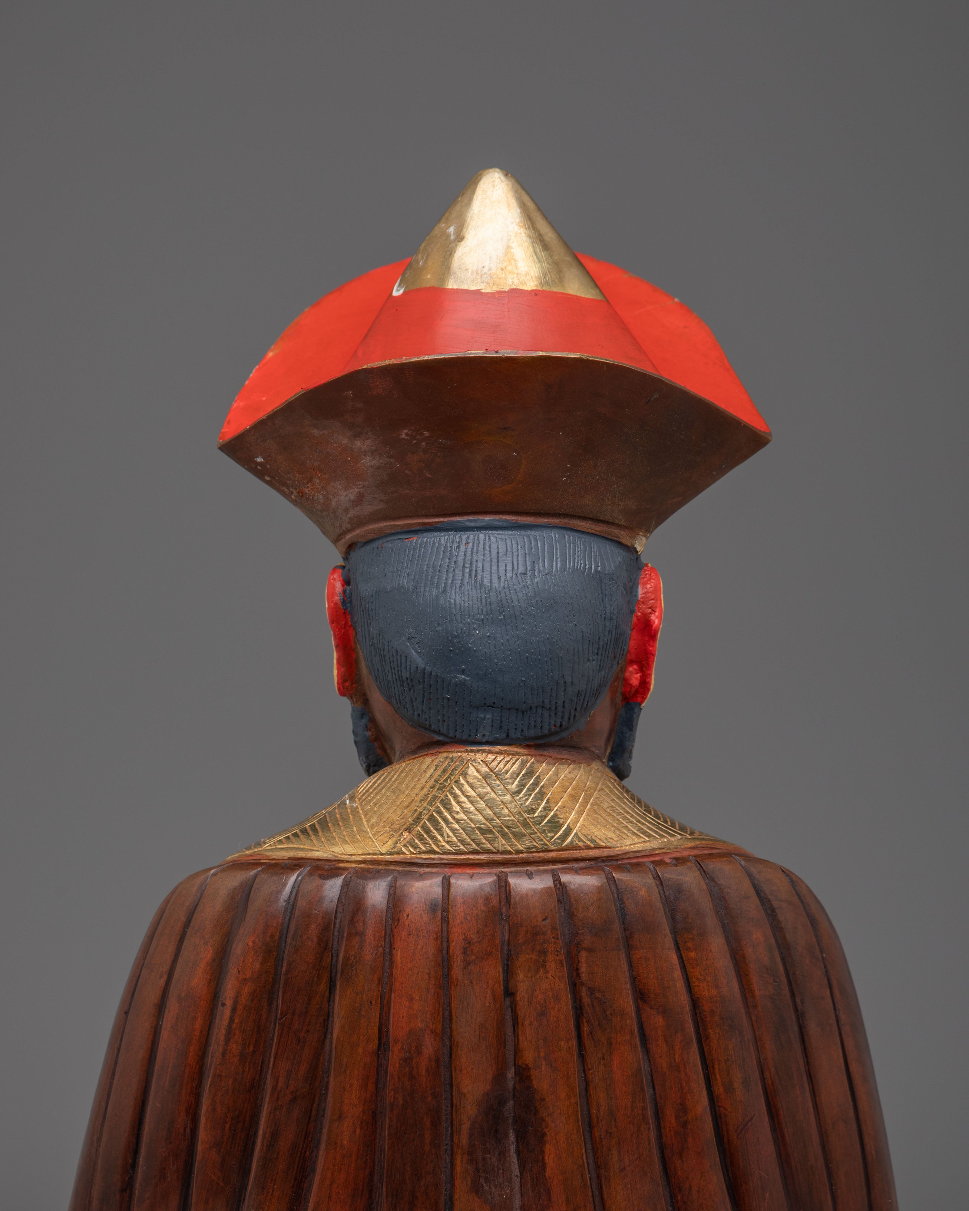 Traditional Buddhist Guru Shapdum Statue | Sacred Himalayan Artwork
