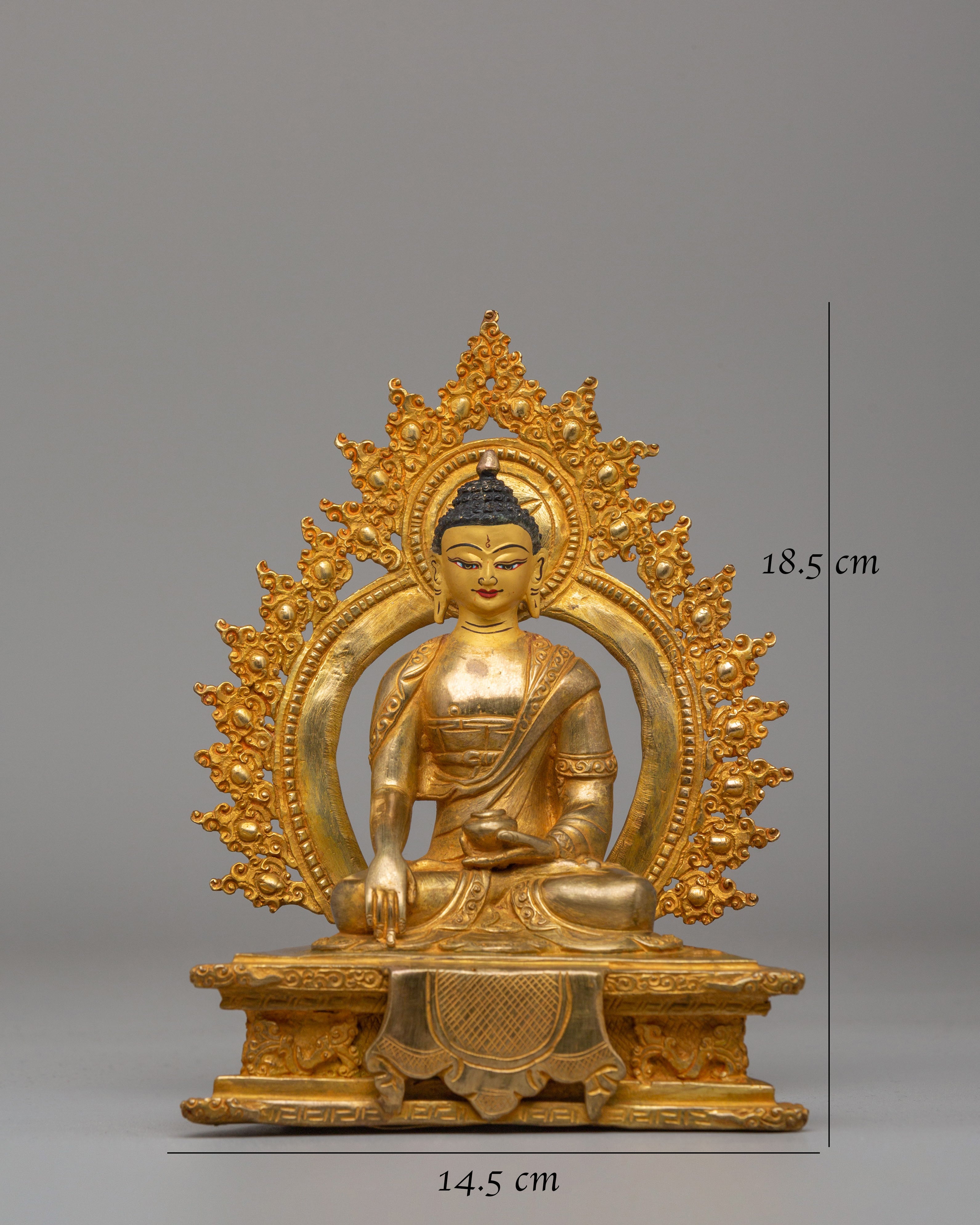 Handcrafted Buddha Shakyamuni Sculpture | Traditional Tibetan Buddhist Art