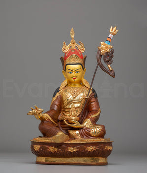 Handmade Golden Statue of Padmasambhava