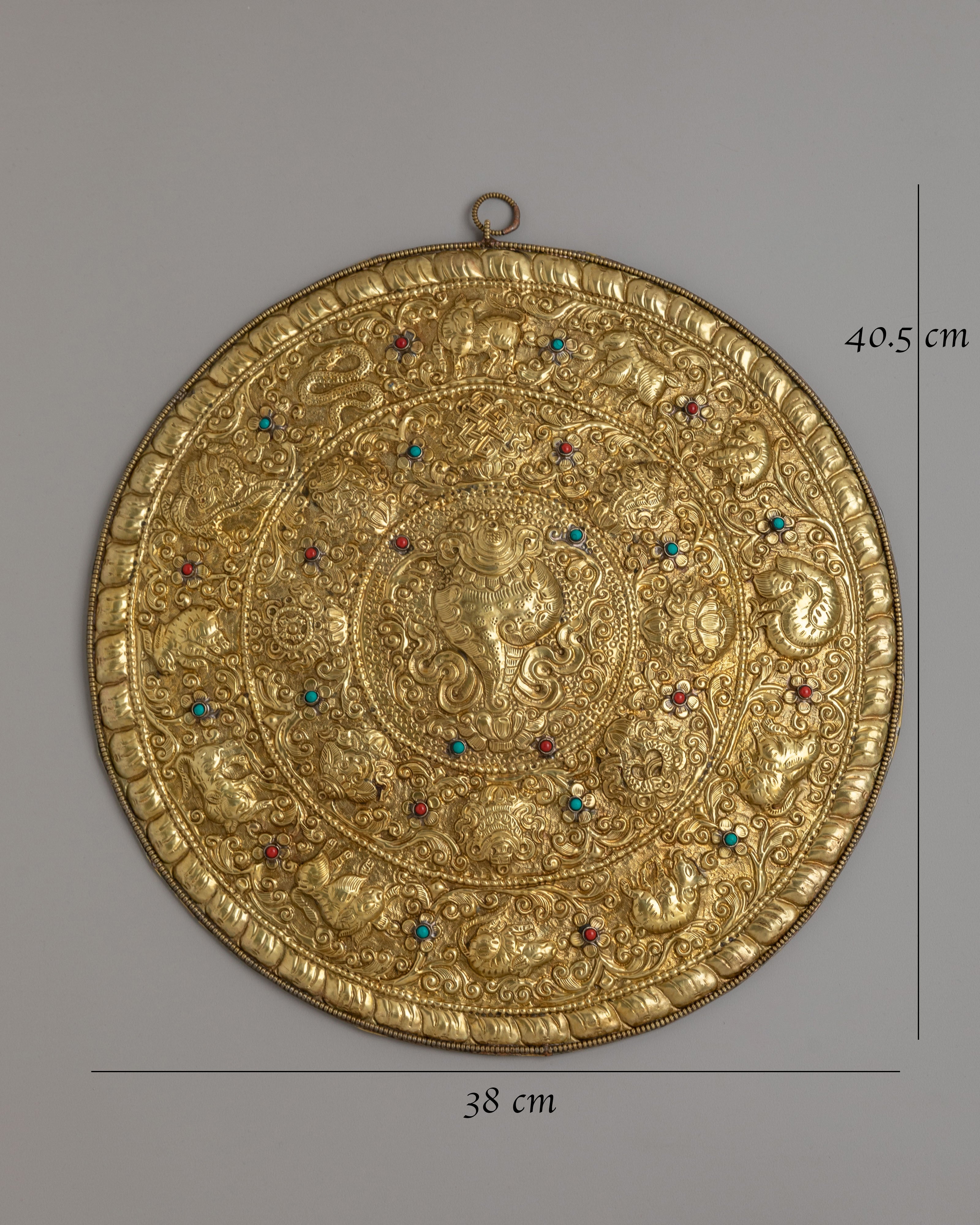 Brass Conch Mandala Wall Hanging | Spiritual Home Decor