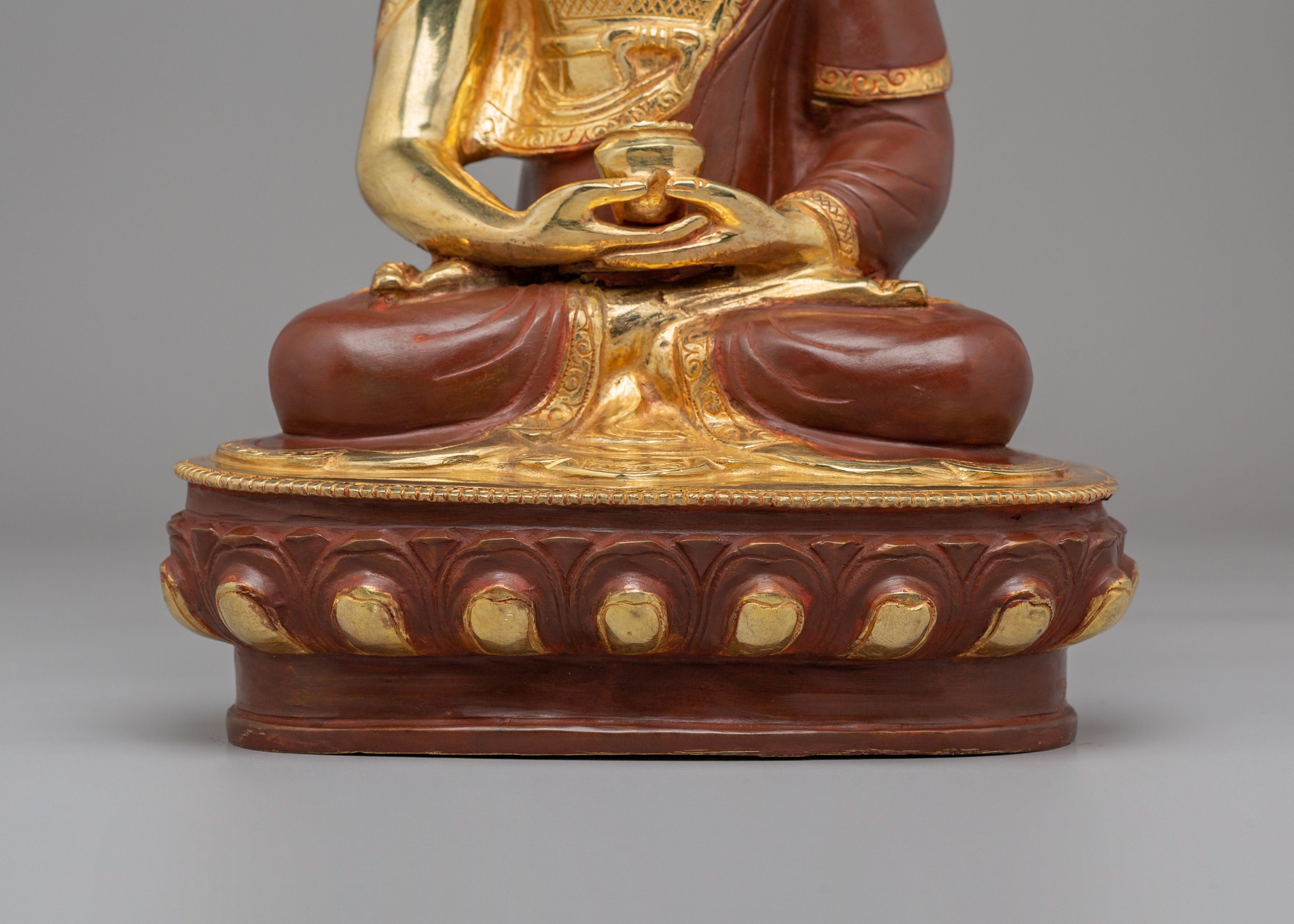 Infinite Light Amitabha Buddha Statue | Gold Plated Meditation Altar Decor