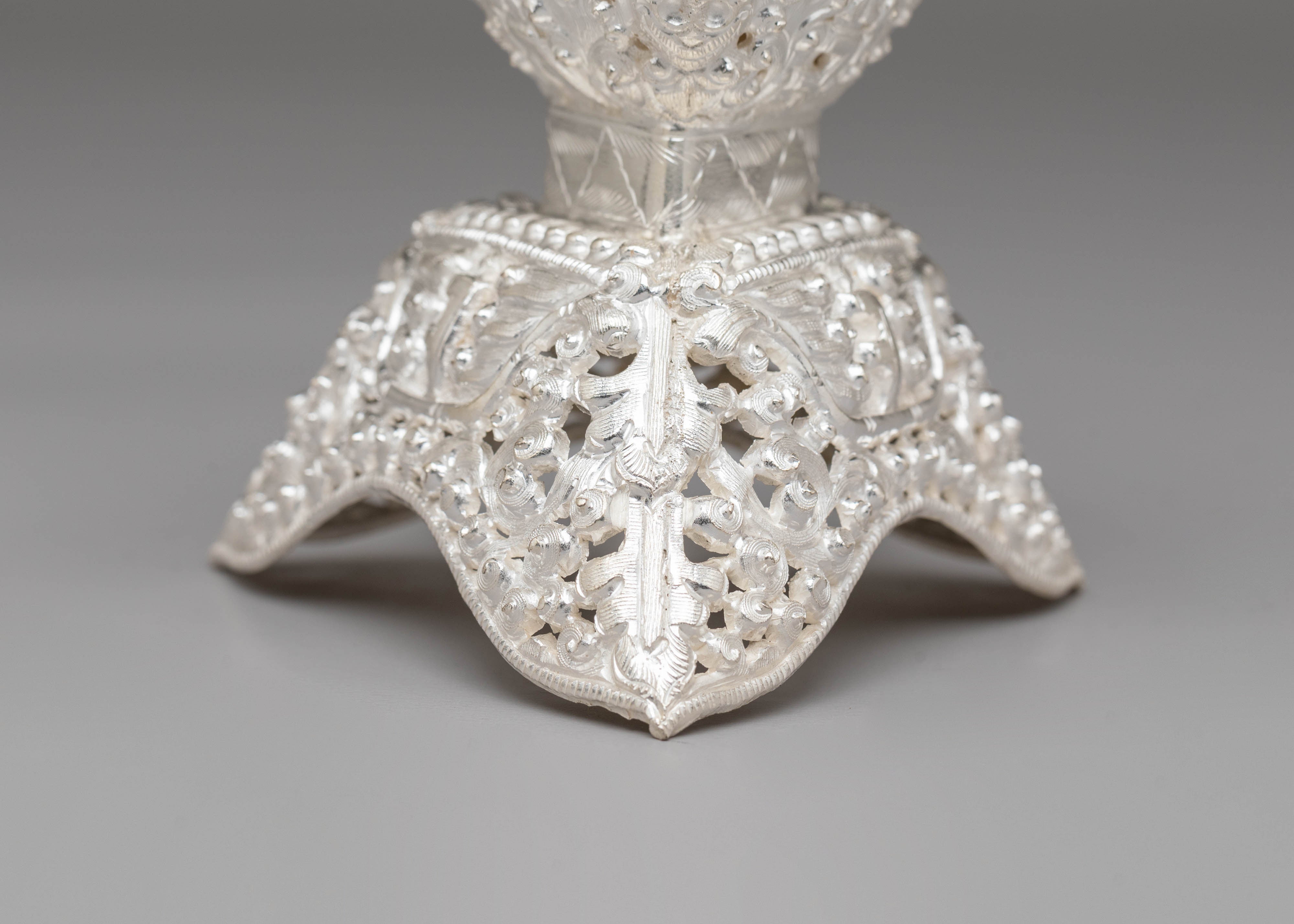 Silver Kapala for Buddhist Rituals | Sacred Offering Vessel