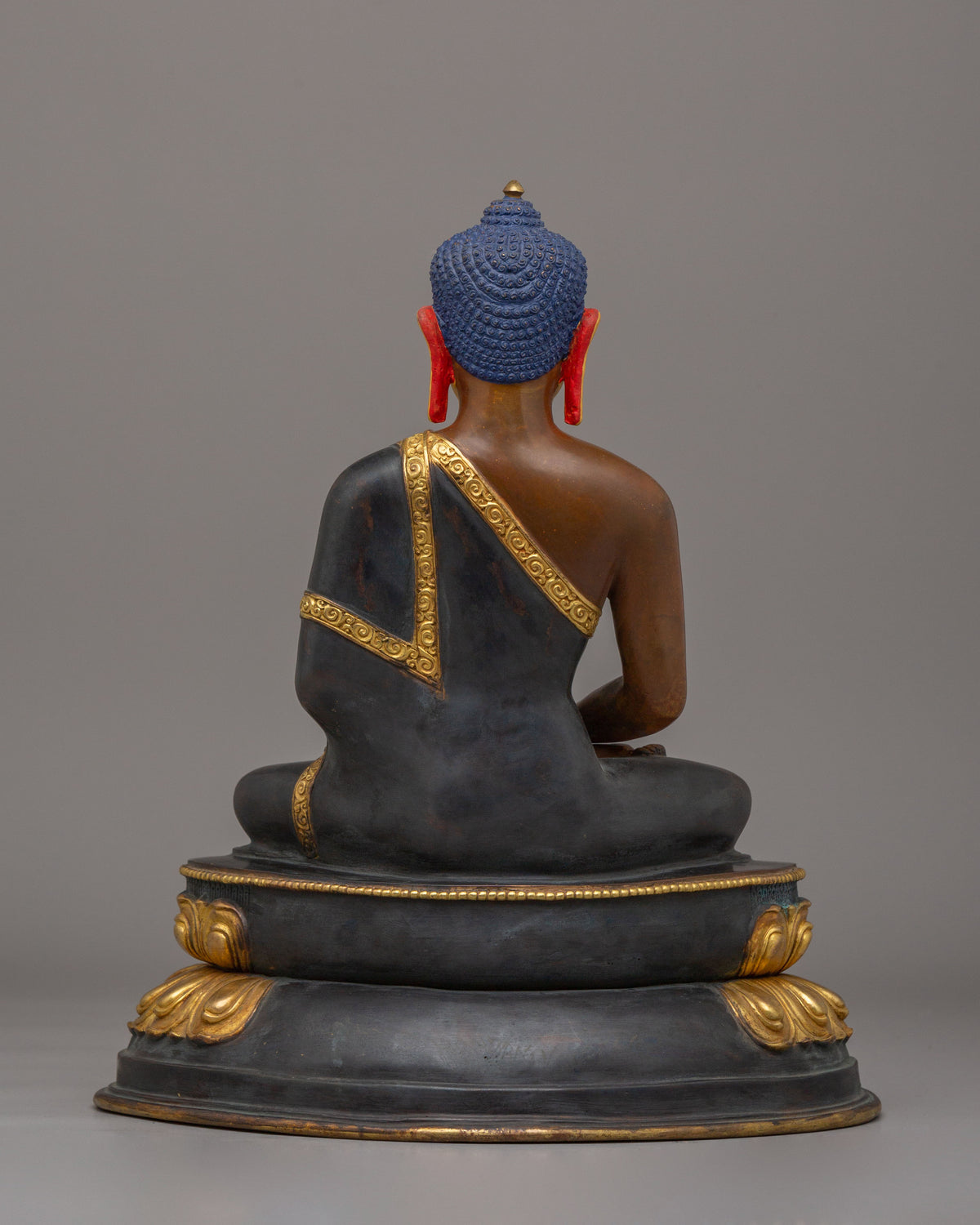 Long Life Amitabha Buddha Statue | 24K Gold Plated Copper Sculpture
