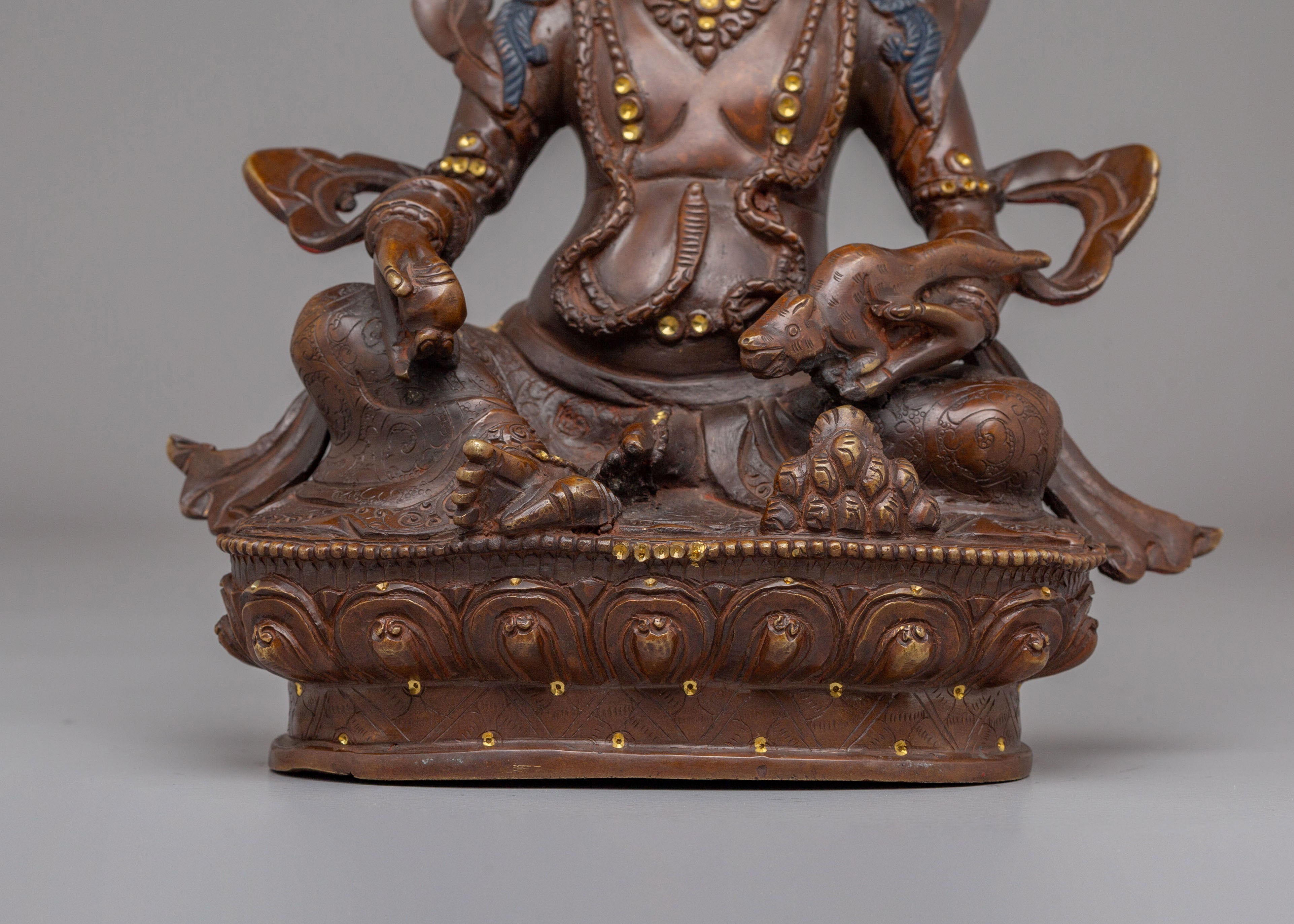 Sacred Tibetan Dzambhala Sculpture | Statue for Abundance