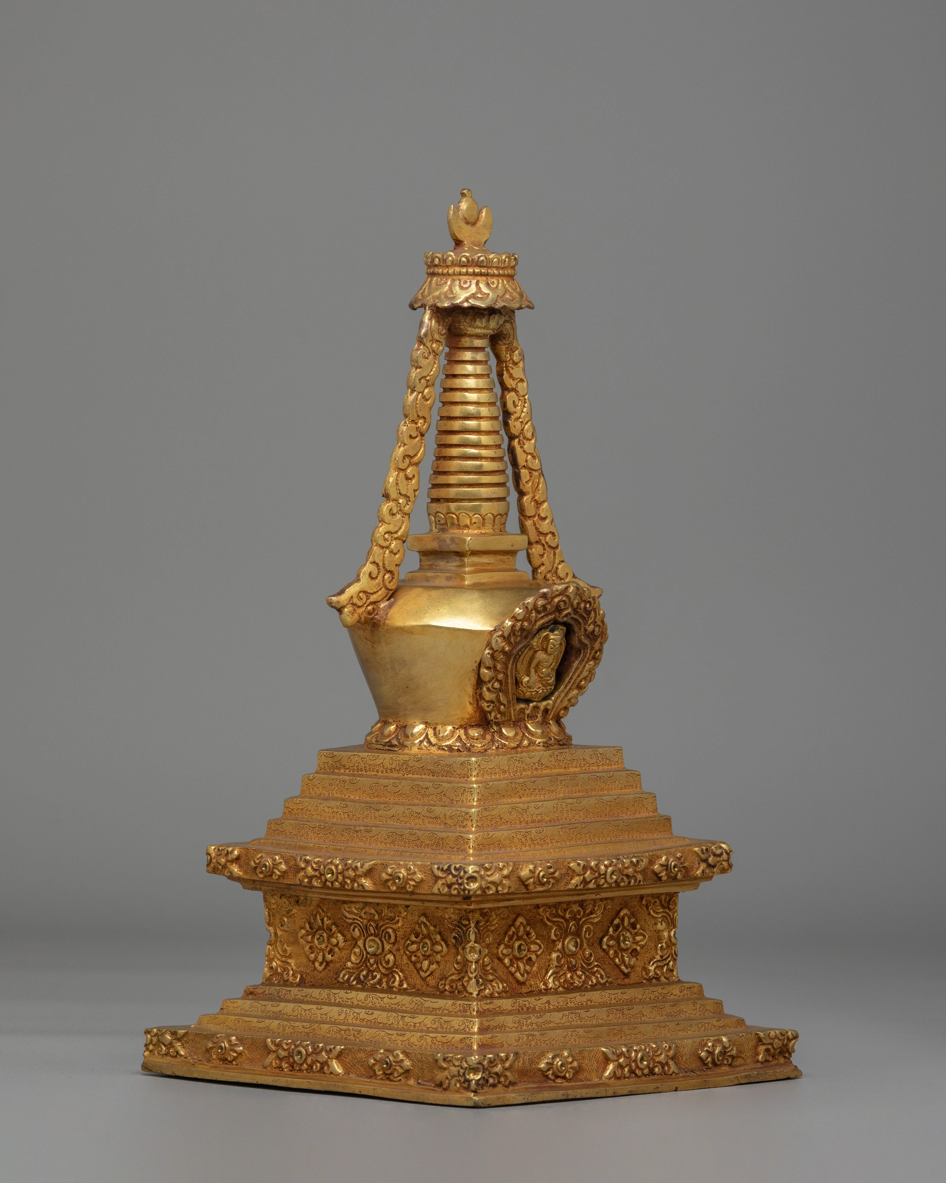Traditional Himalayan Enlightenment Stupa | Sacred Buddhist Decor