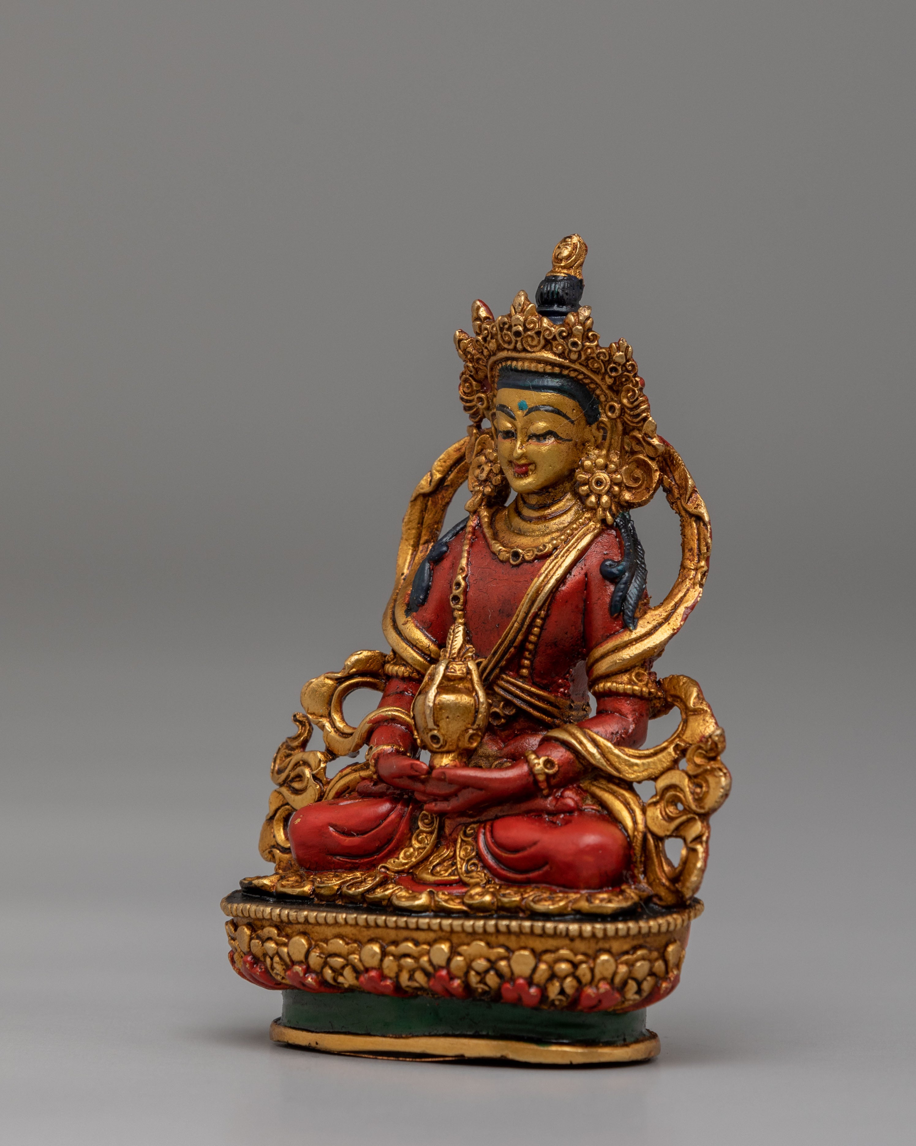 Amitayus Longevity Buddha Statue | 24K Gold Plated Buddhist Decor