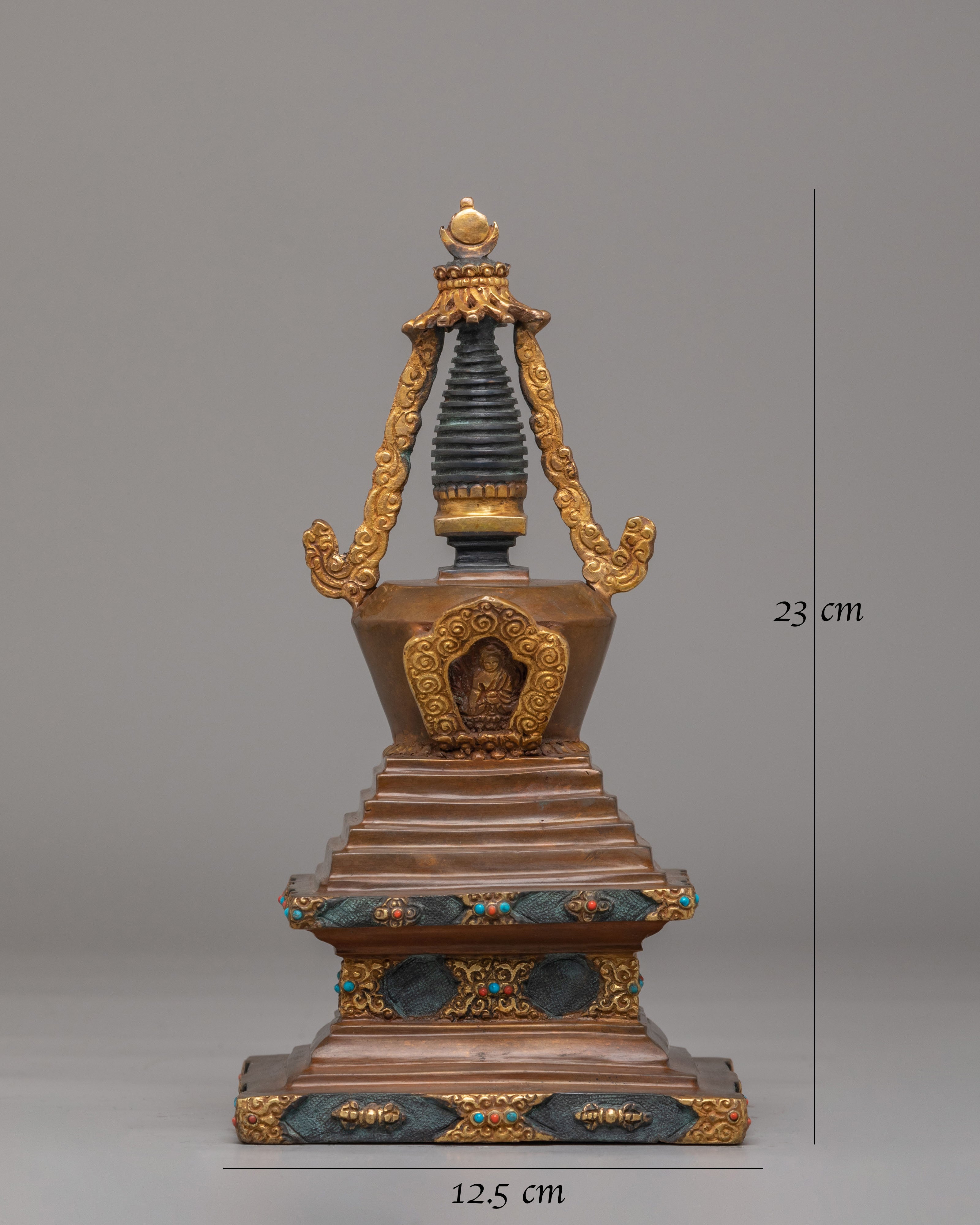 Tibetan Enlightenment Stupa For Altar | Buddhist Shrine Decor