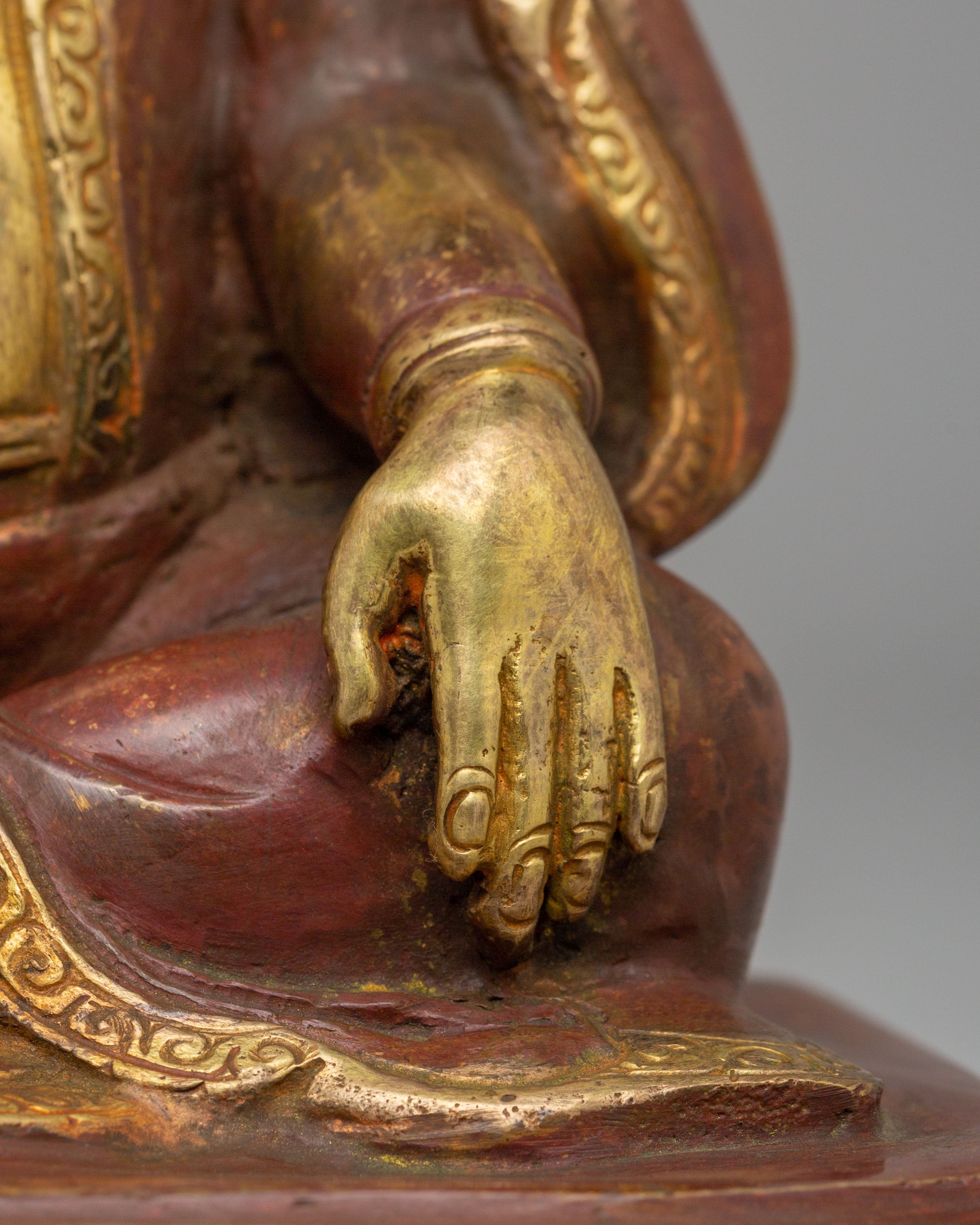 Traditional Buddhist Marpha Sculpture | 24K Gold Plated Copper Sculpture