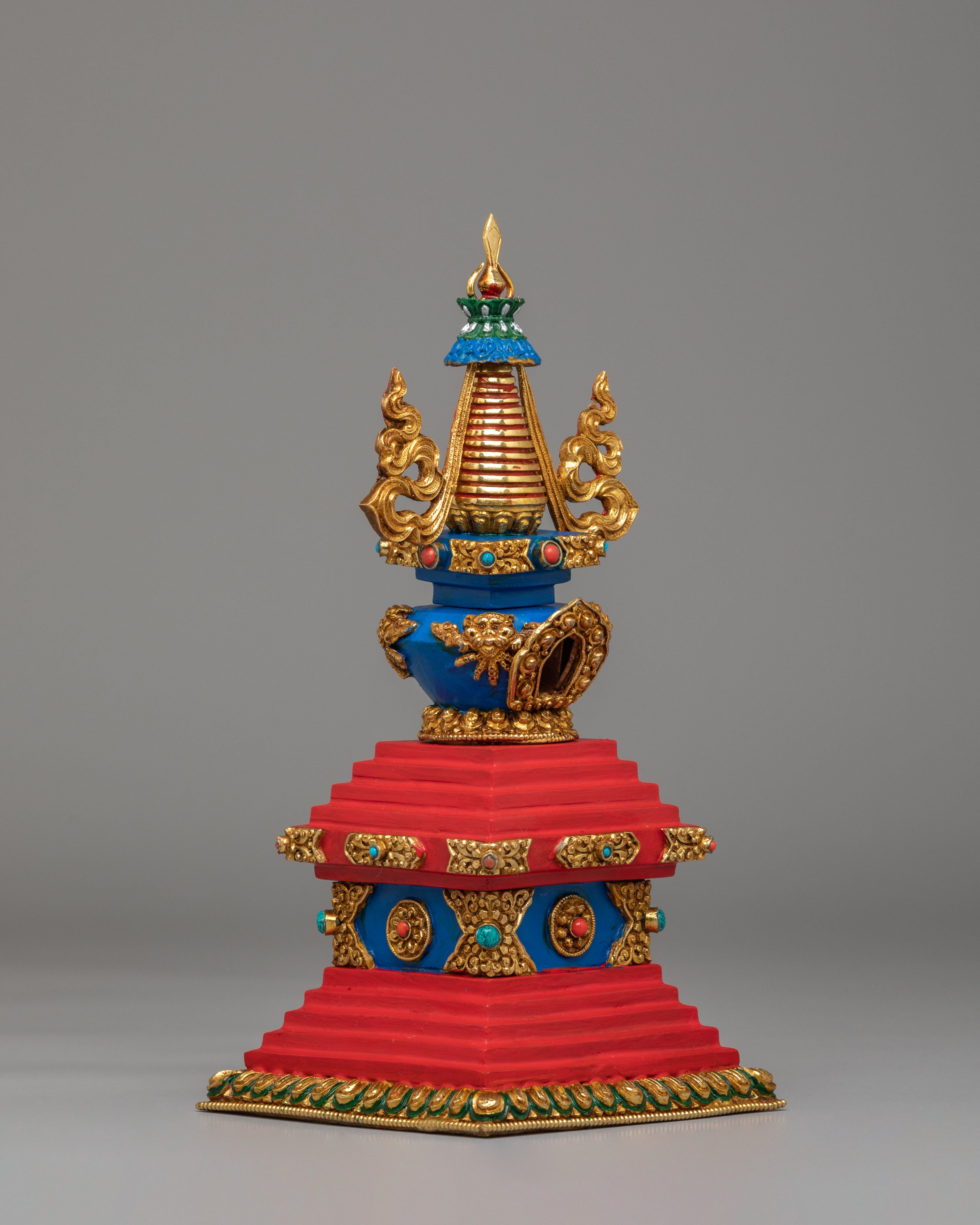 Handcrafted Himalayan Enlightenment Stupa | Sacred Symbol of Wisdom and Awakening