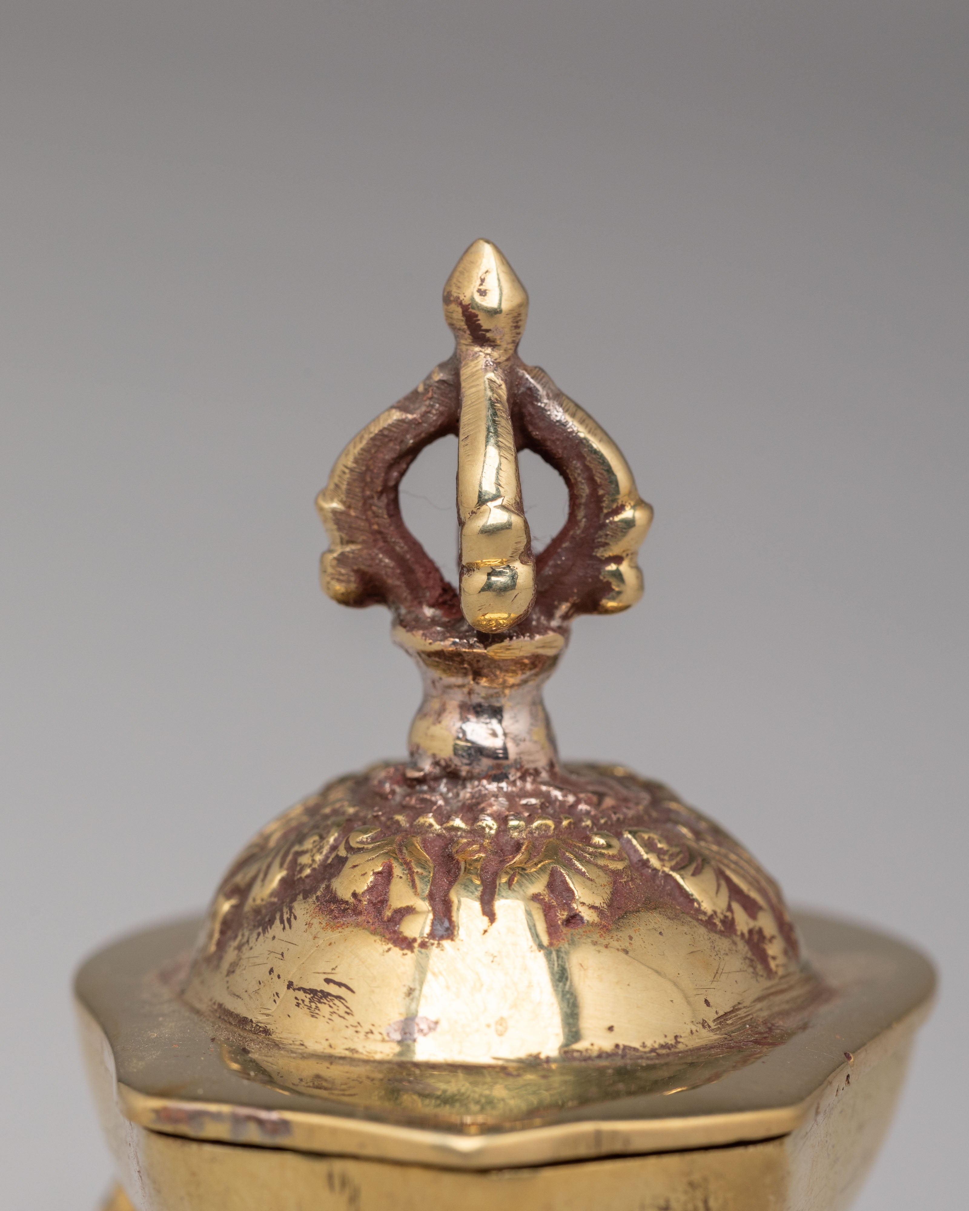 Spiritual Kapala for Meditation Altar | Brass Buddhist Ritual Vessel