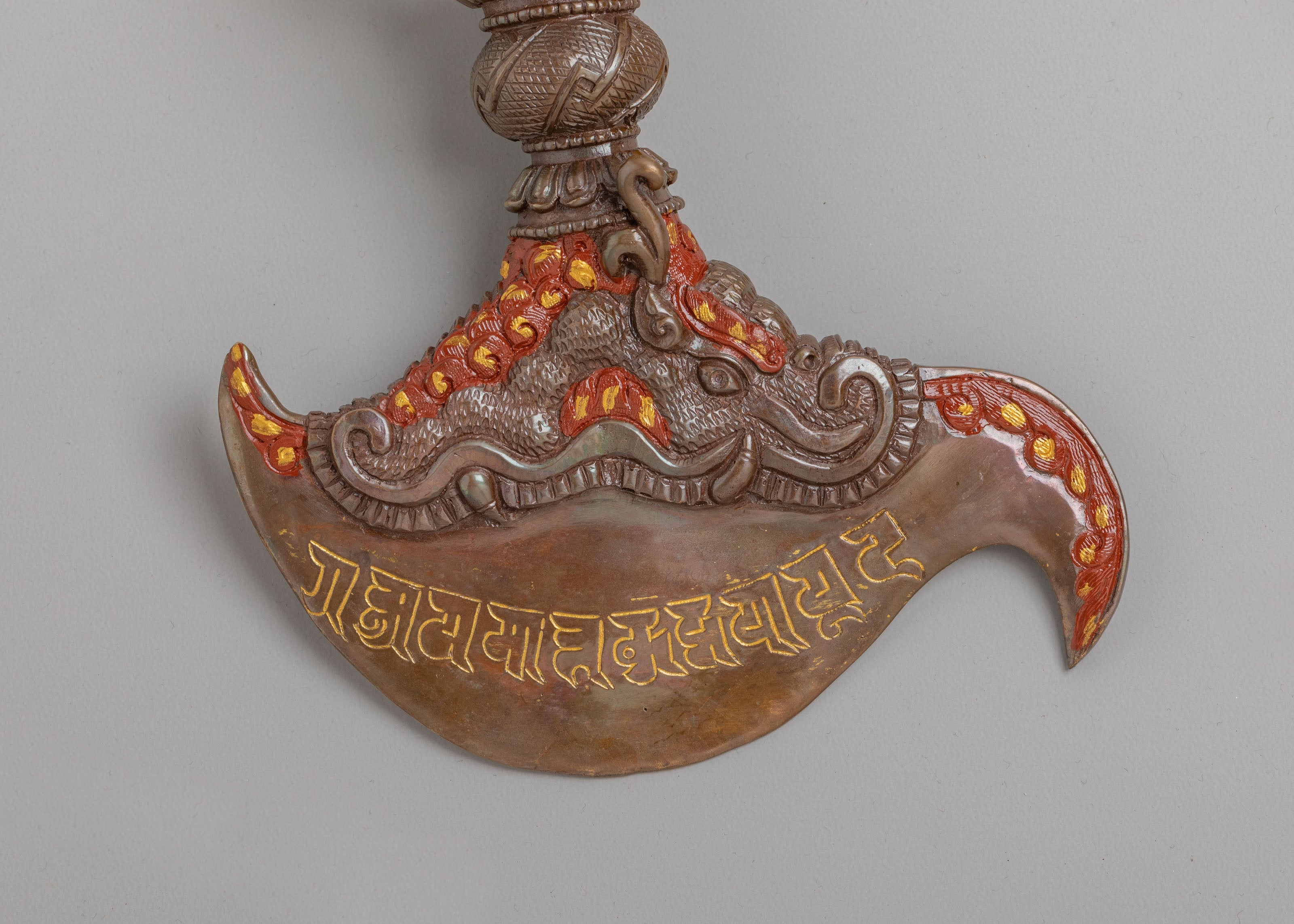Himalayan Sacred Kartika Ceremonial Tool | Handcrafted Copper Buddhist Artwork