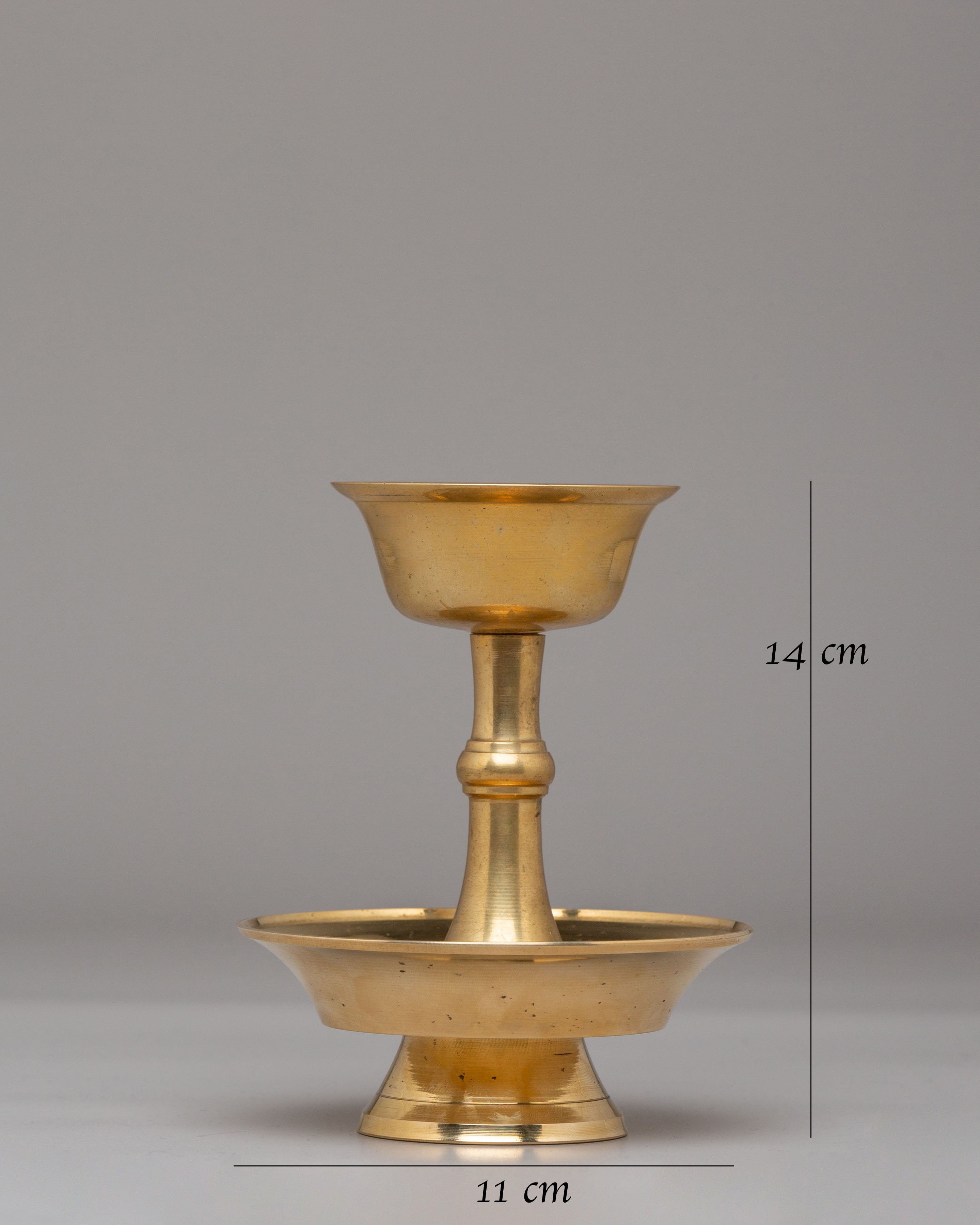 Buddhist Ritual Serkyem Vessel Set | Tibetan Brass Offering Set