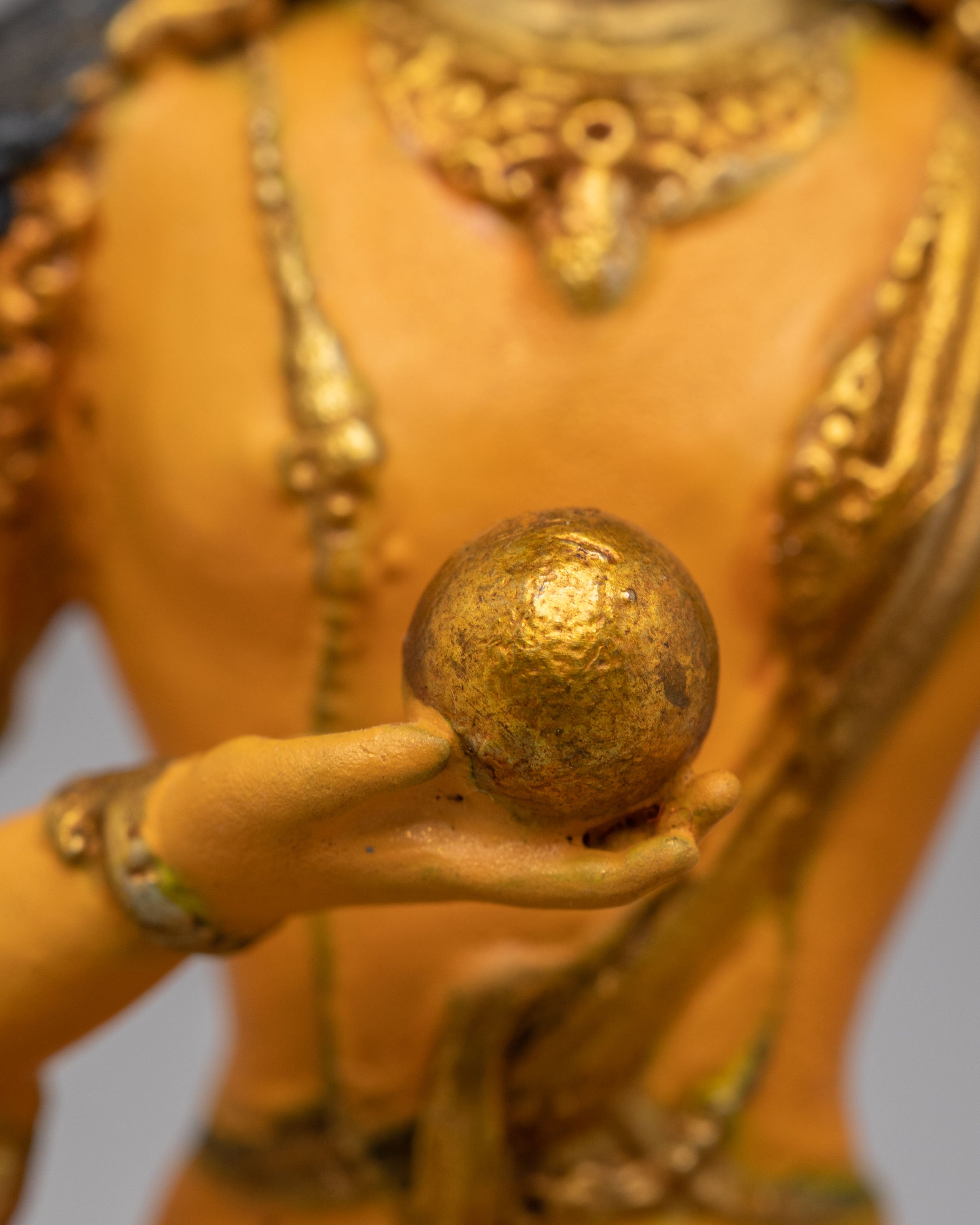 Spiritual Kshitigarbha Shrine Statue | 24K Gold Plated Bodhisattva Decor
