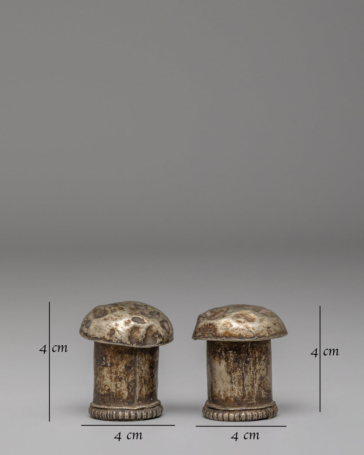 Decorative Brocade Stick Cap | Antique Bronze Thangka Holder Accessories