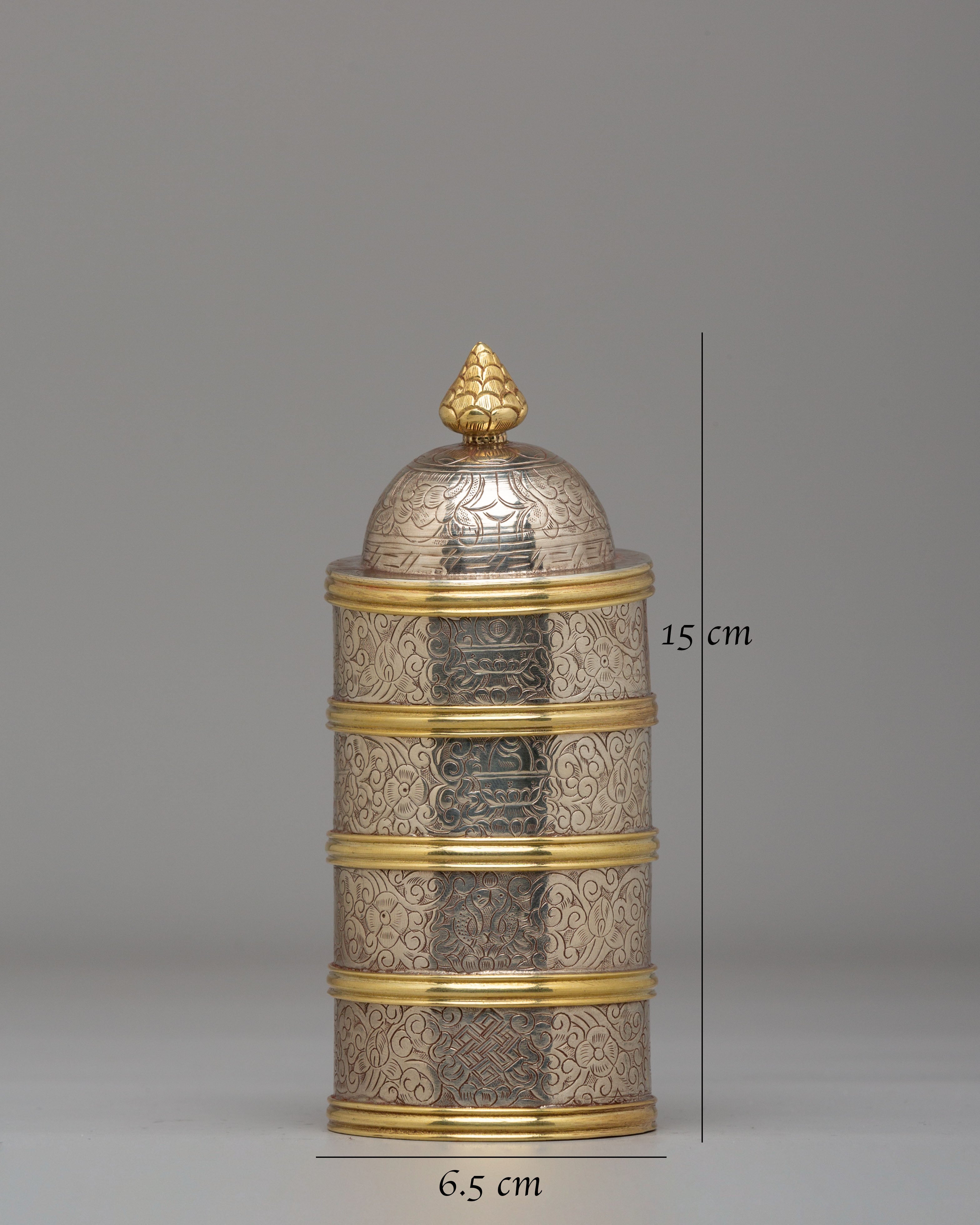 Himalayan Buddhist Altar Rice Pot | Sacred Ritual Offering Vessel