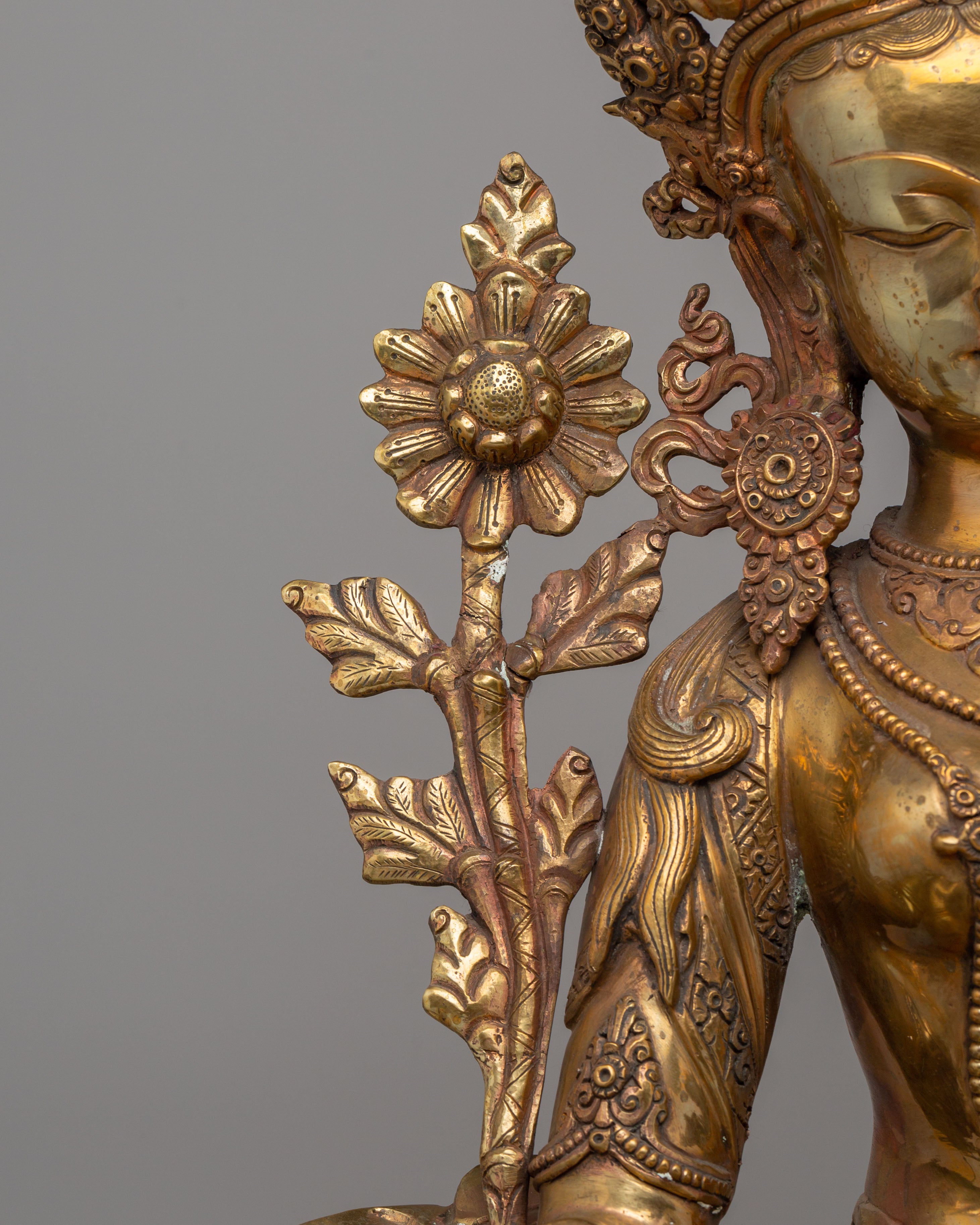 Handcrafted Green Tara Divine Statue | Spiritual Home Decor