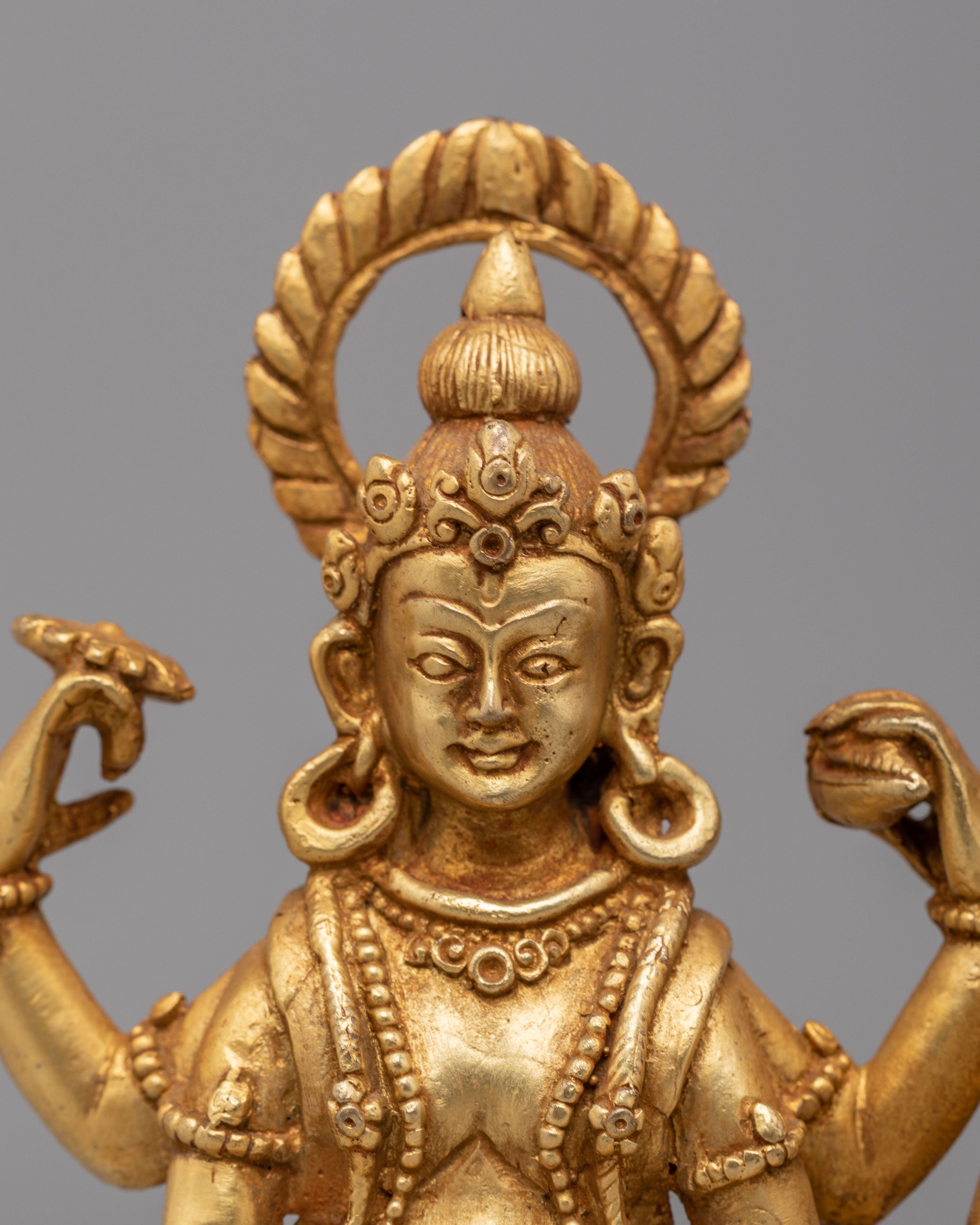 Lord Vishnu with Lakshmi Statue | Hindu Deity Figurine