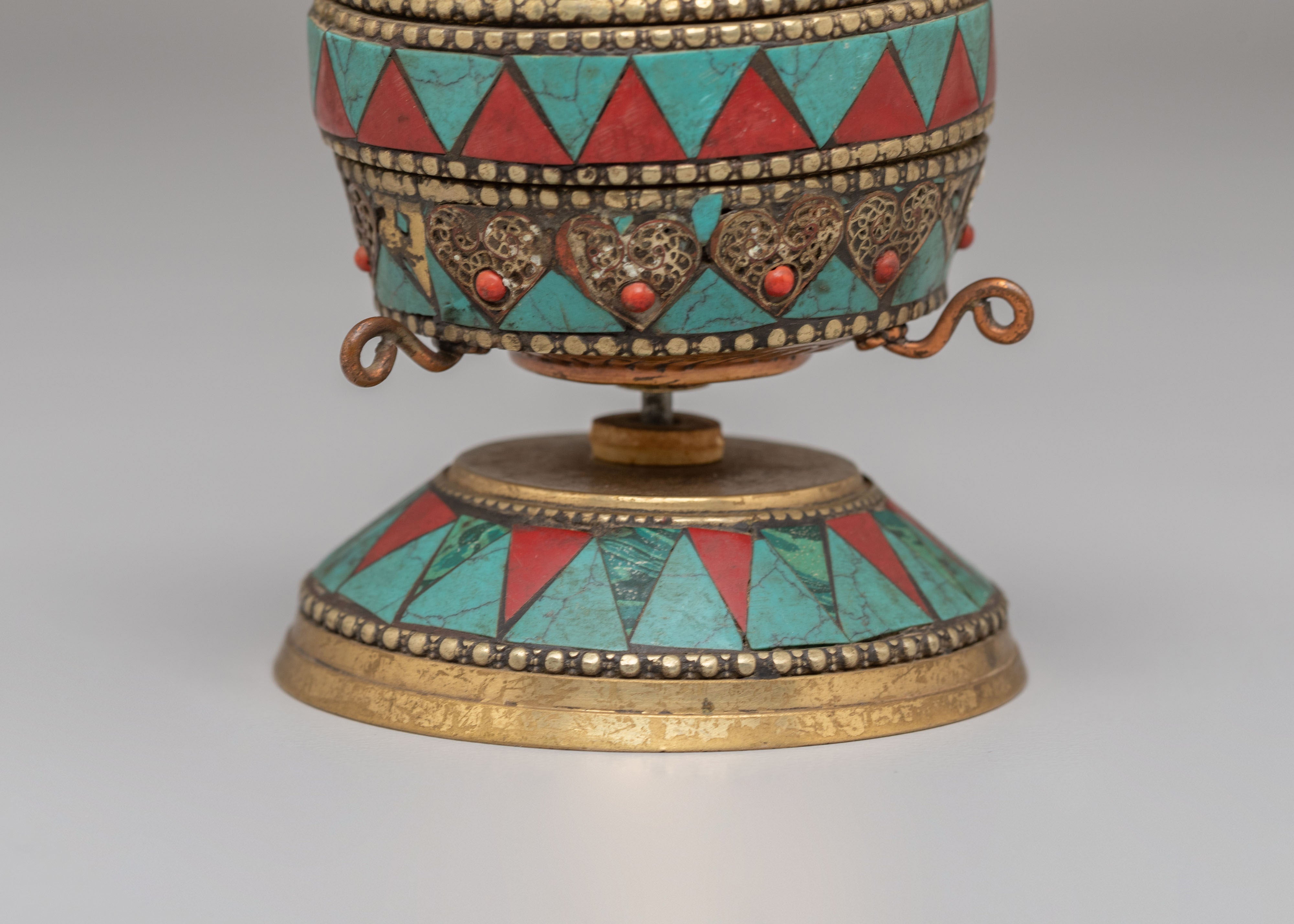 Sacred Handcrafted Prayer Wheel | Tibetan Mantra Wheel for Meditation & Healing