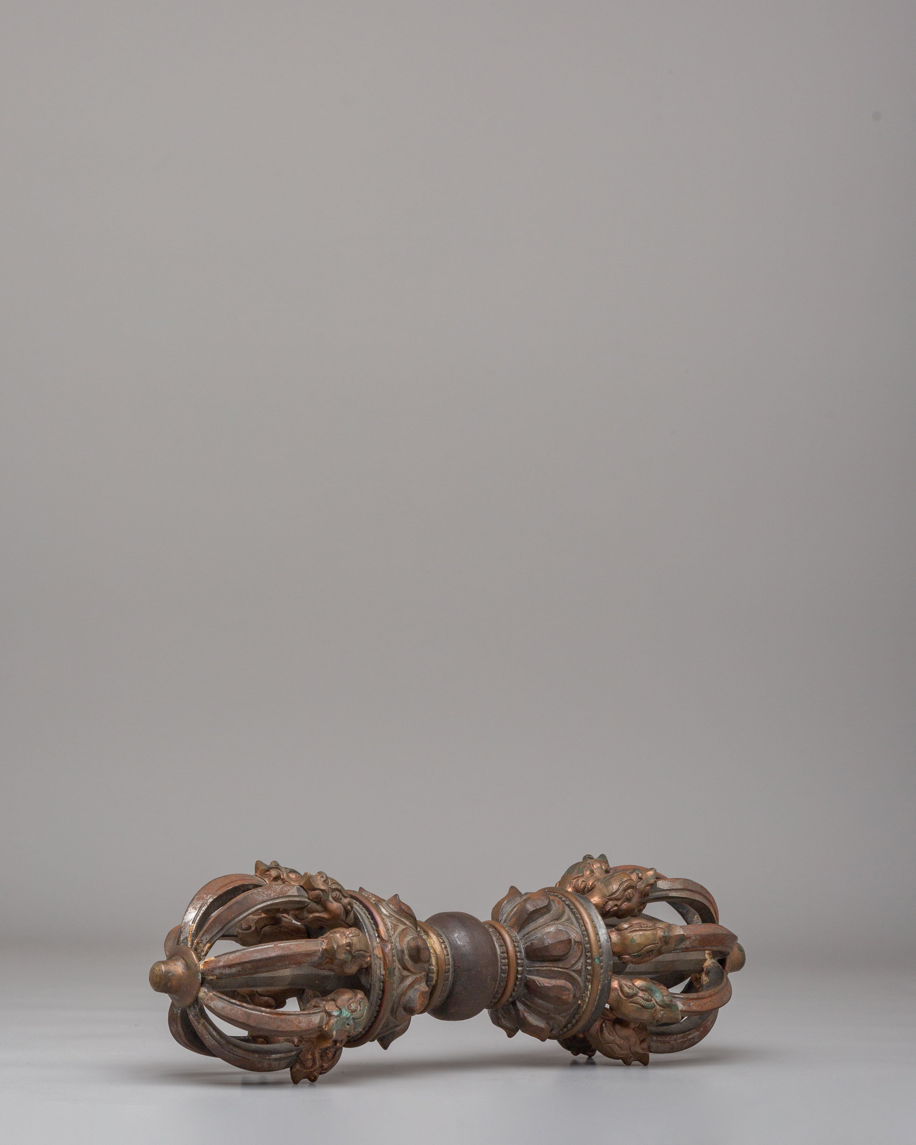 Tibetan Altar Ritual Vajra | Sacred Buddhist Artifact for Meditation and Altar Decor