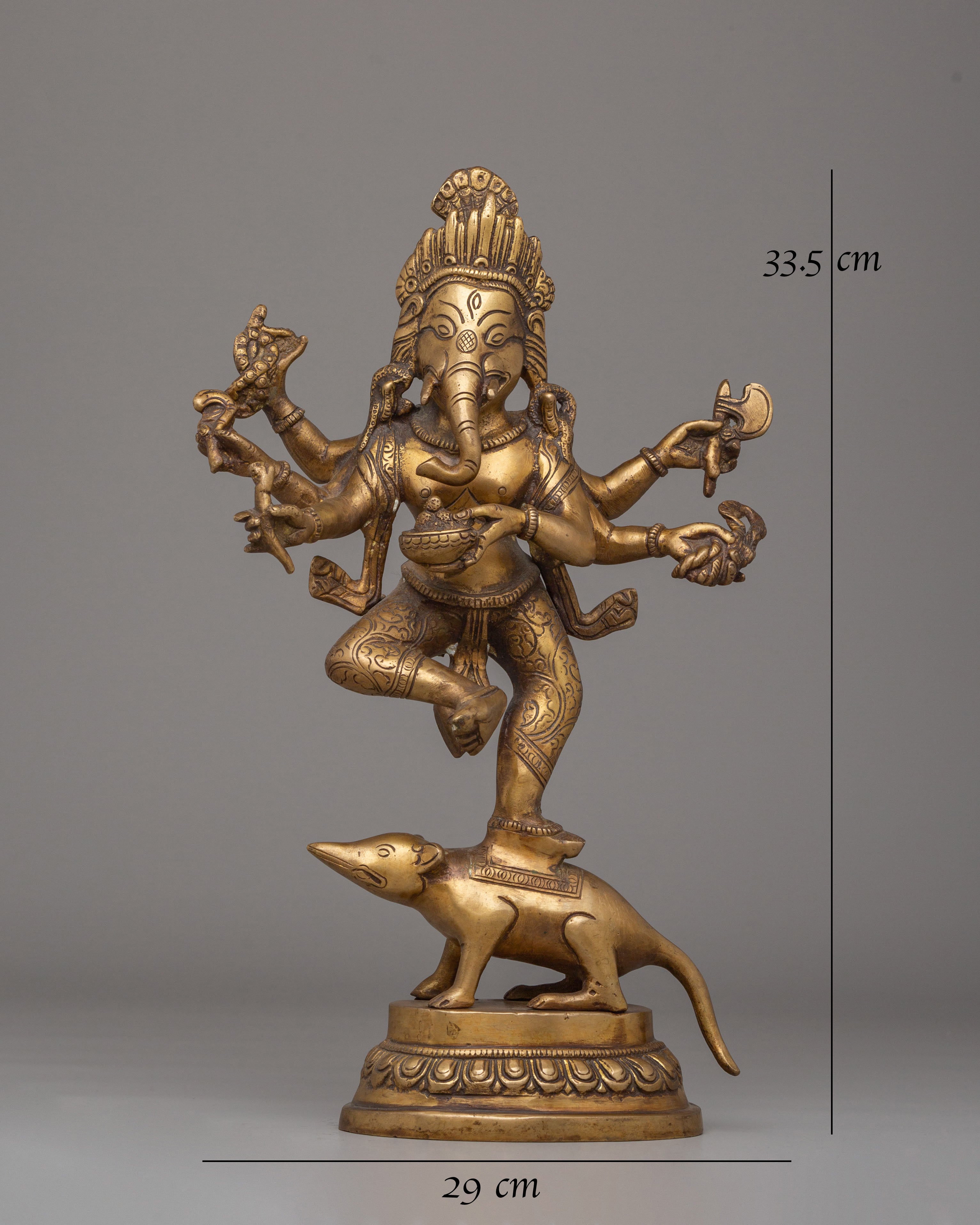 Ganesha Deity Statue | Brass Dancing Ganesha for Spiritual Decor and Blessings
