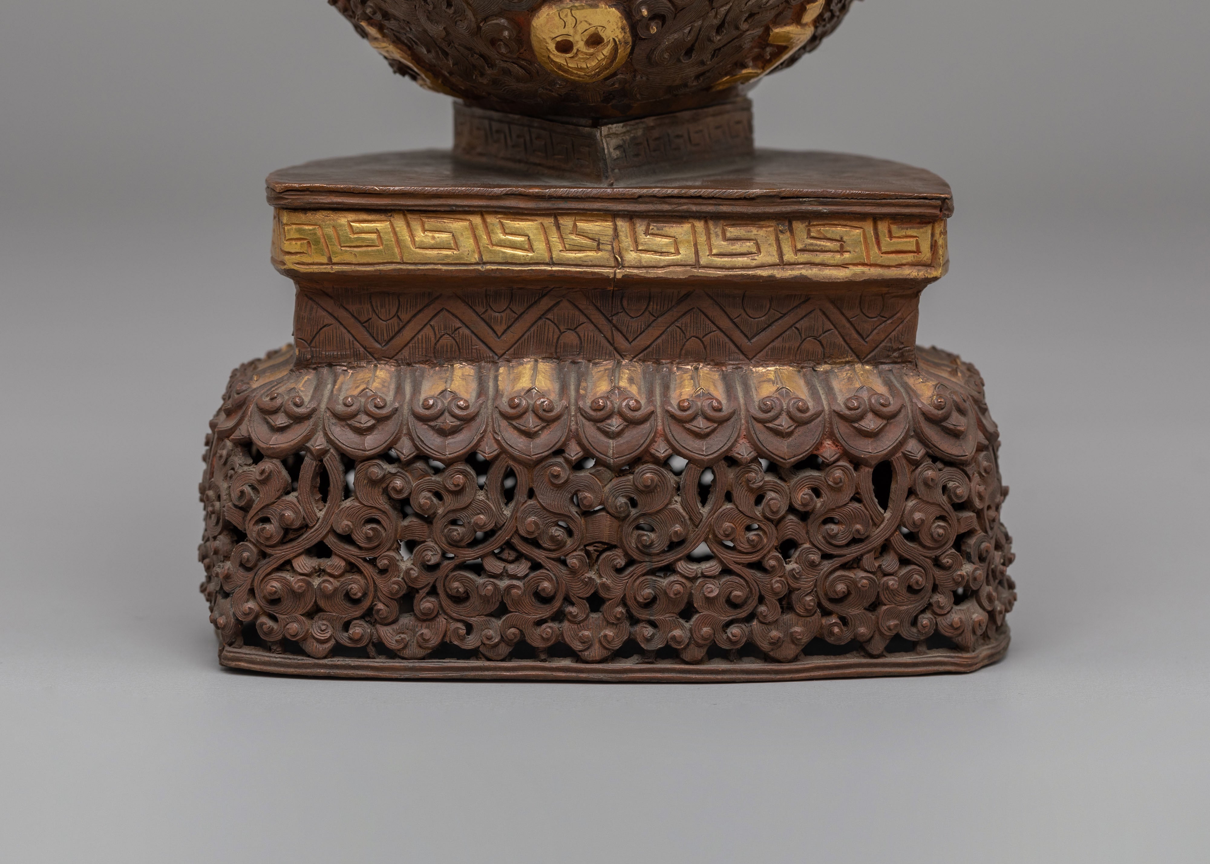 Sacred Buddhist Kapala Cup | Tibetan Skull Ritual Vessel for Tantric Offerings