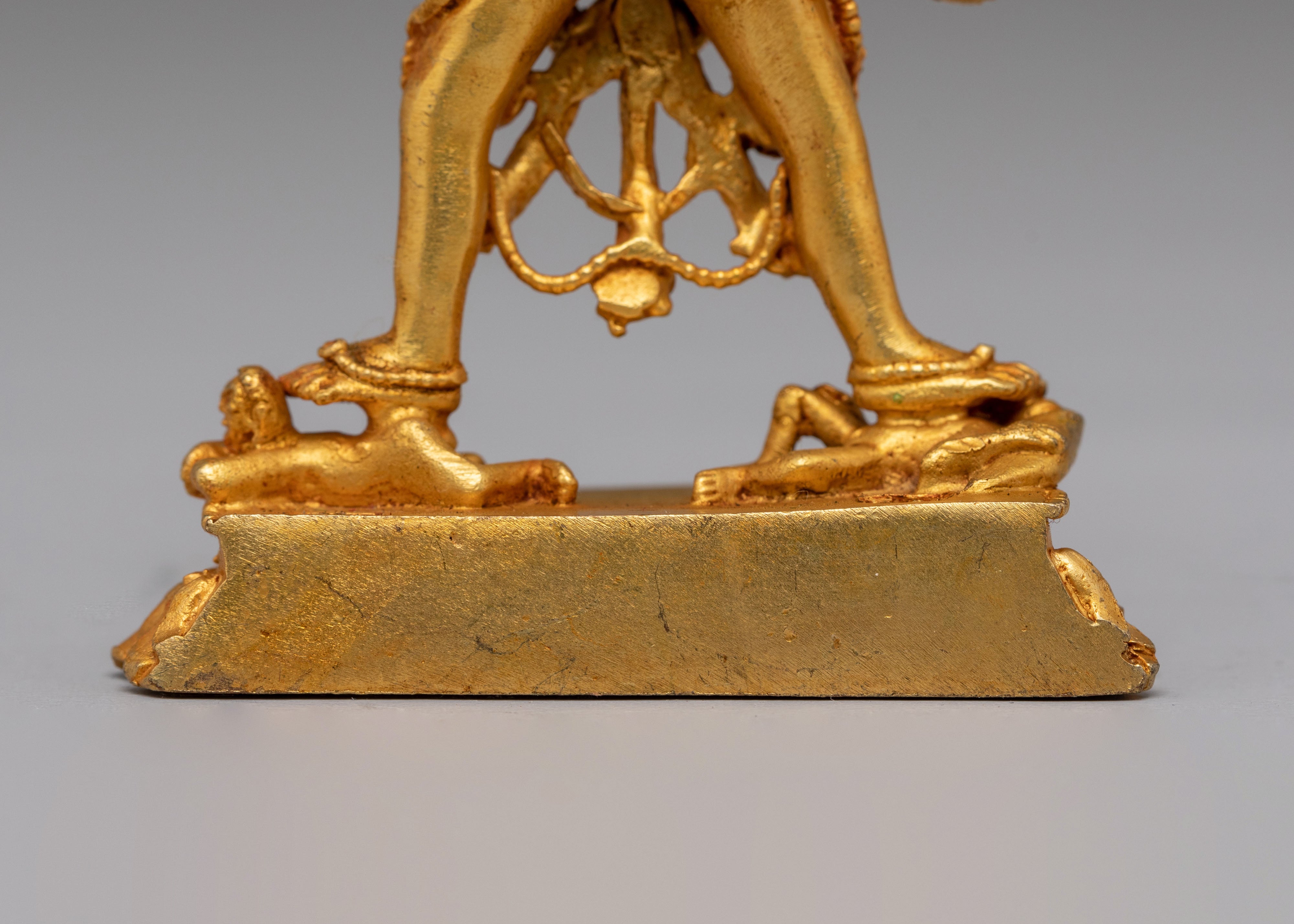 Divine Vajrayogini Deity Statue | Handcrafted Gold-Plated Copper Sculpture