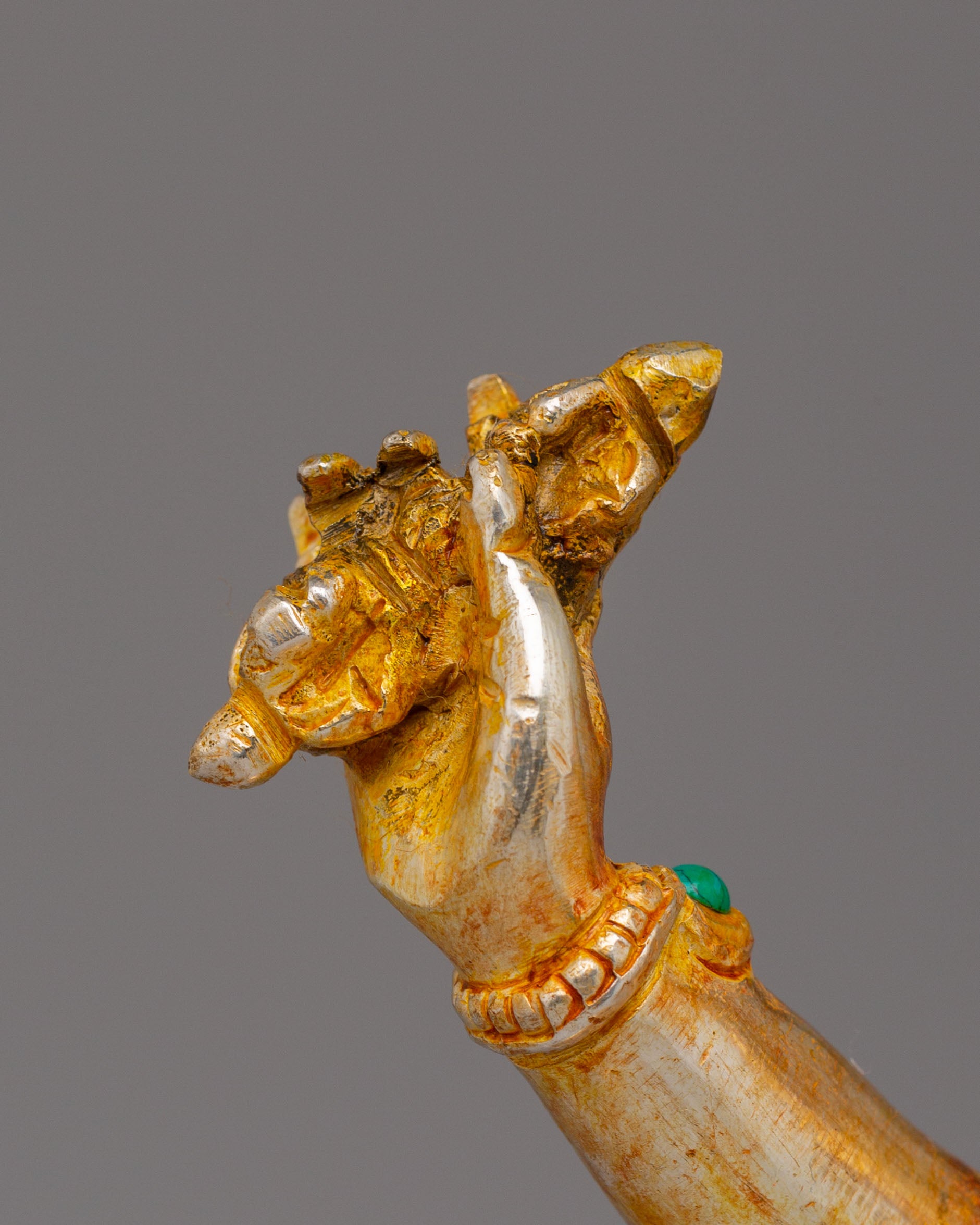 Divine Vajrapani Statue | Electro Gold Plated Protector Deity