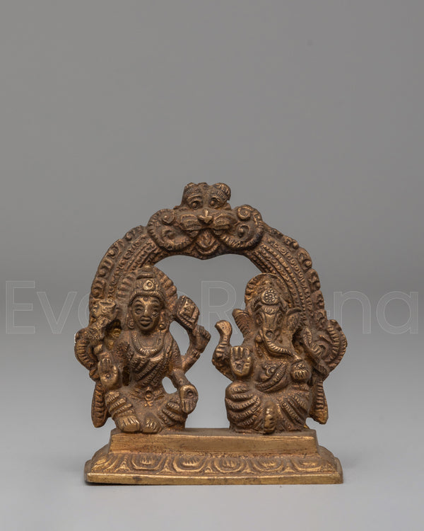 Laxmi and Lord Ganesha Statue Set | Brass Handcrafted Deity Sculpture