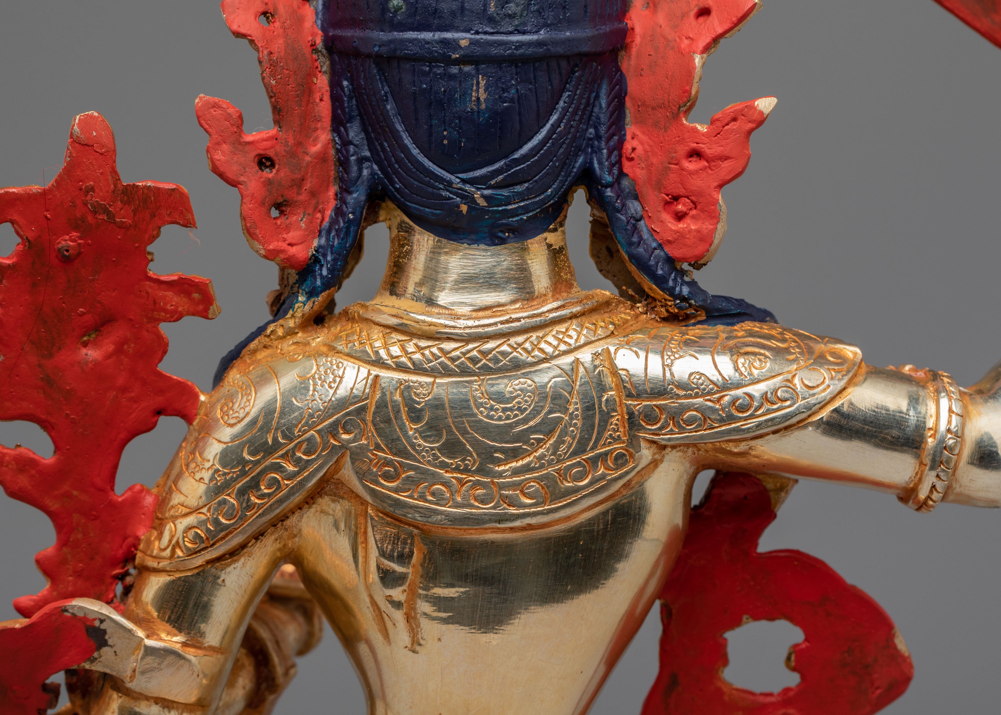 Handmade Manjushri Bodhisattva Sculpture | Wisdom Deity Statue